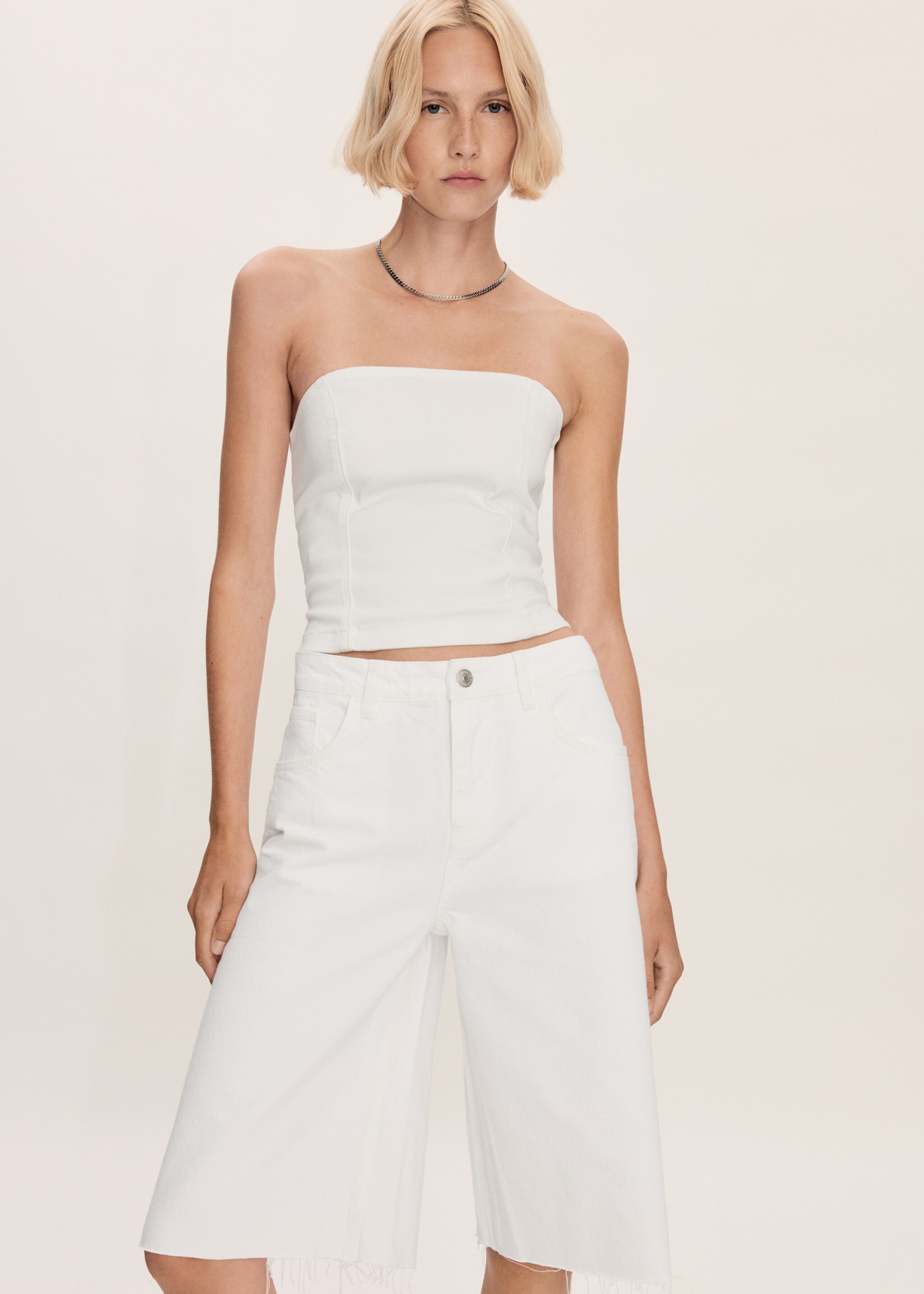 Oversized denim bermuda shorts - Details of the article 1