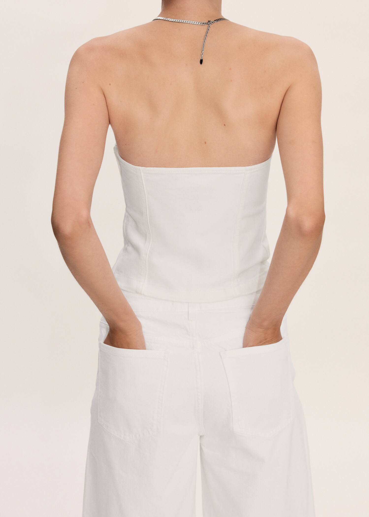 Oversized denim bermuda shorts - Details of the article 6