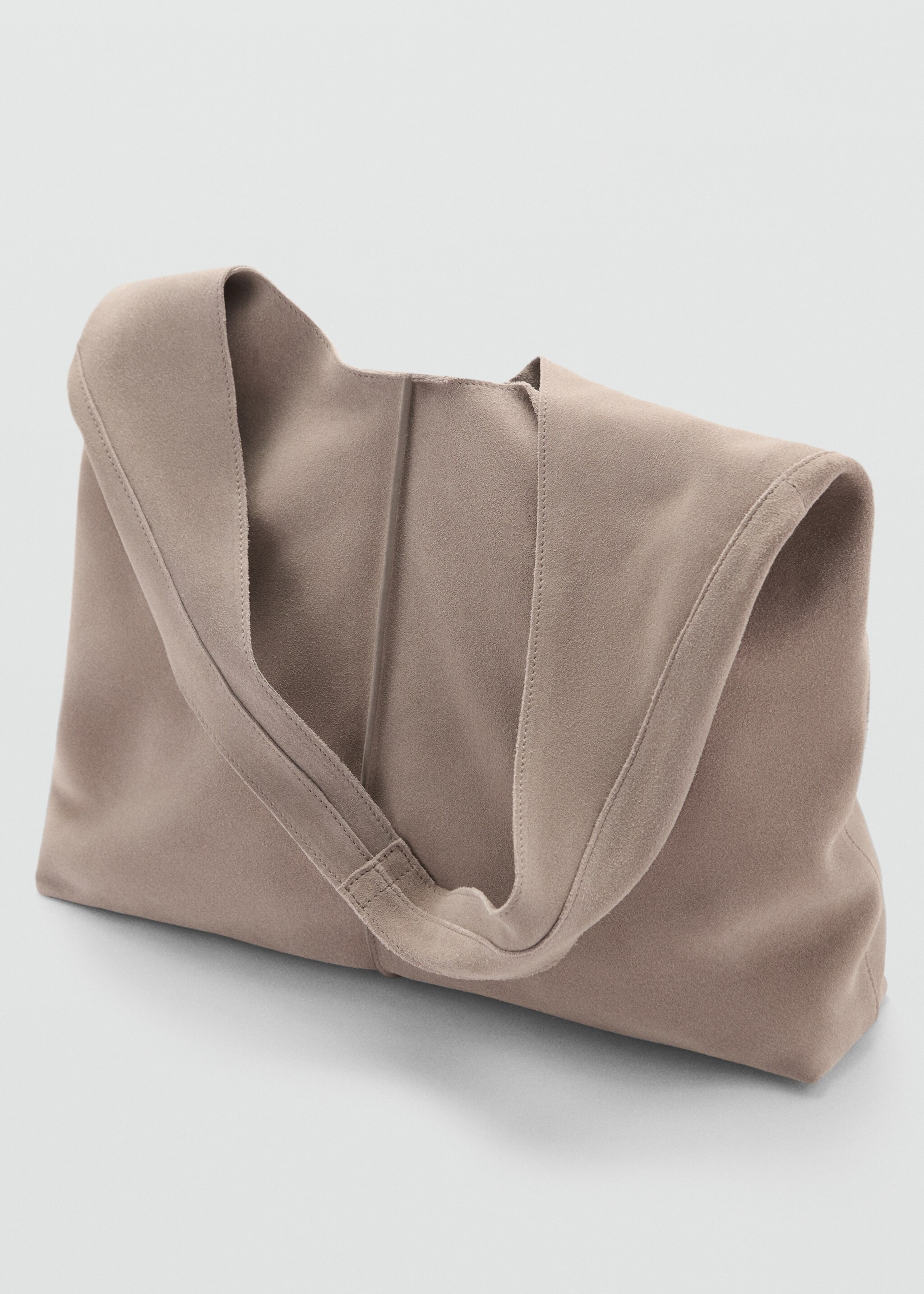 Leather shopper bag - Details of the article 1, Medium Brown. Ref: 77020389-00.