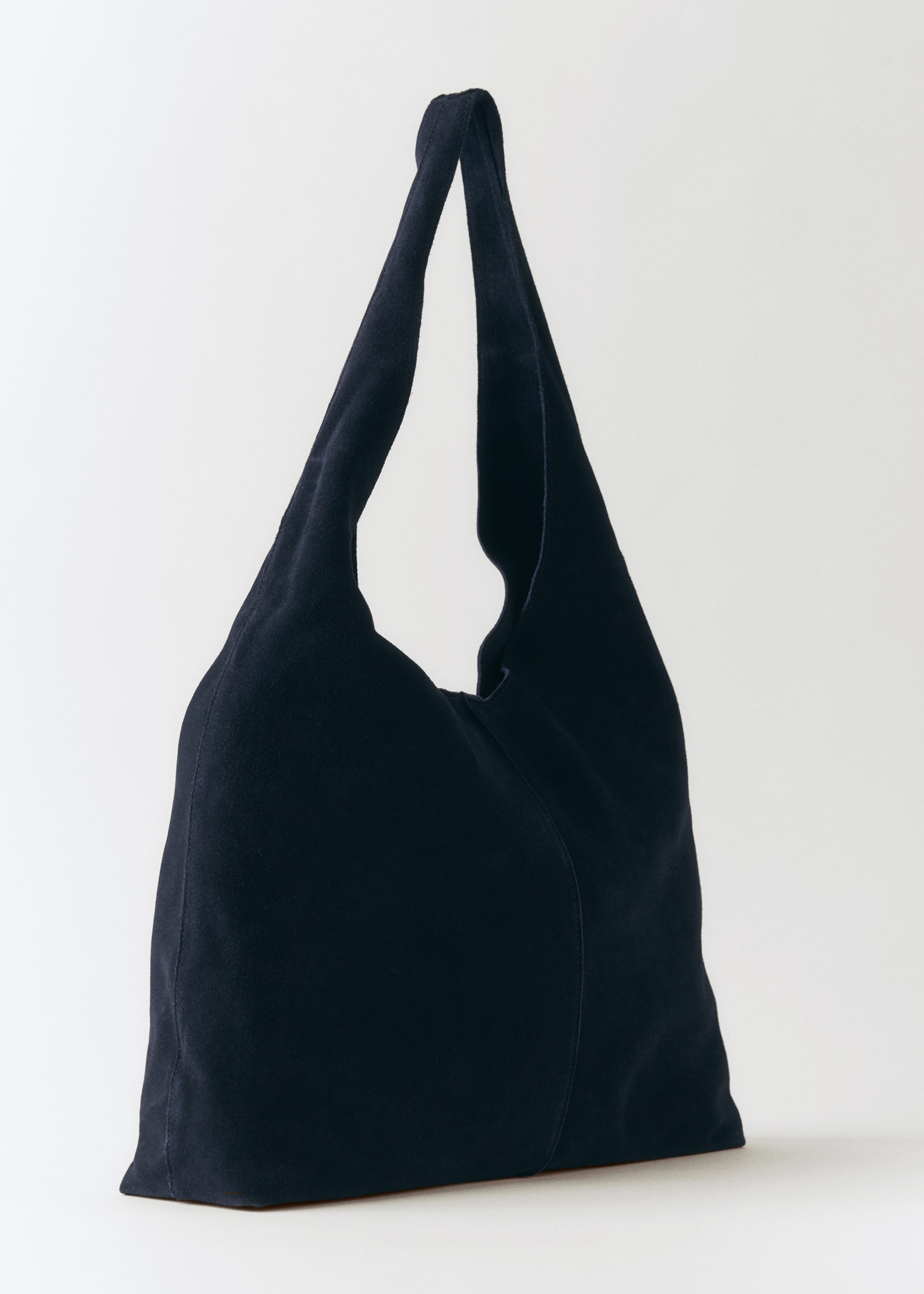 Leather shopper bag - Medium plane, Dark Navy. Ref: 77020389-00.