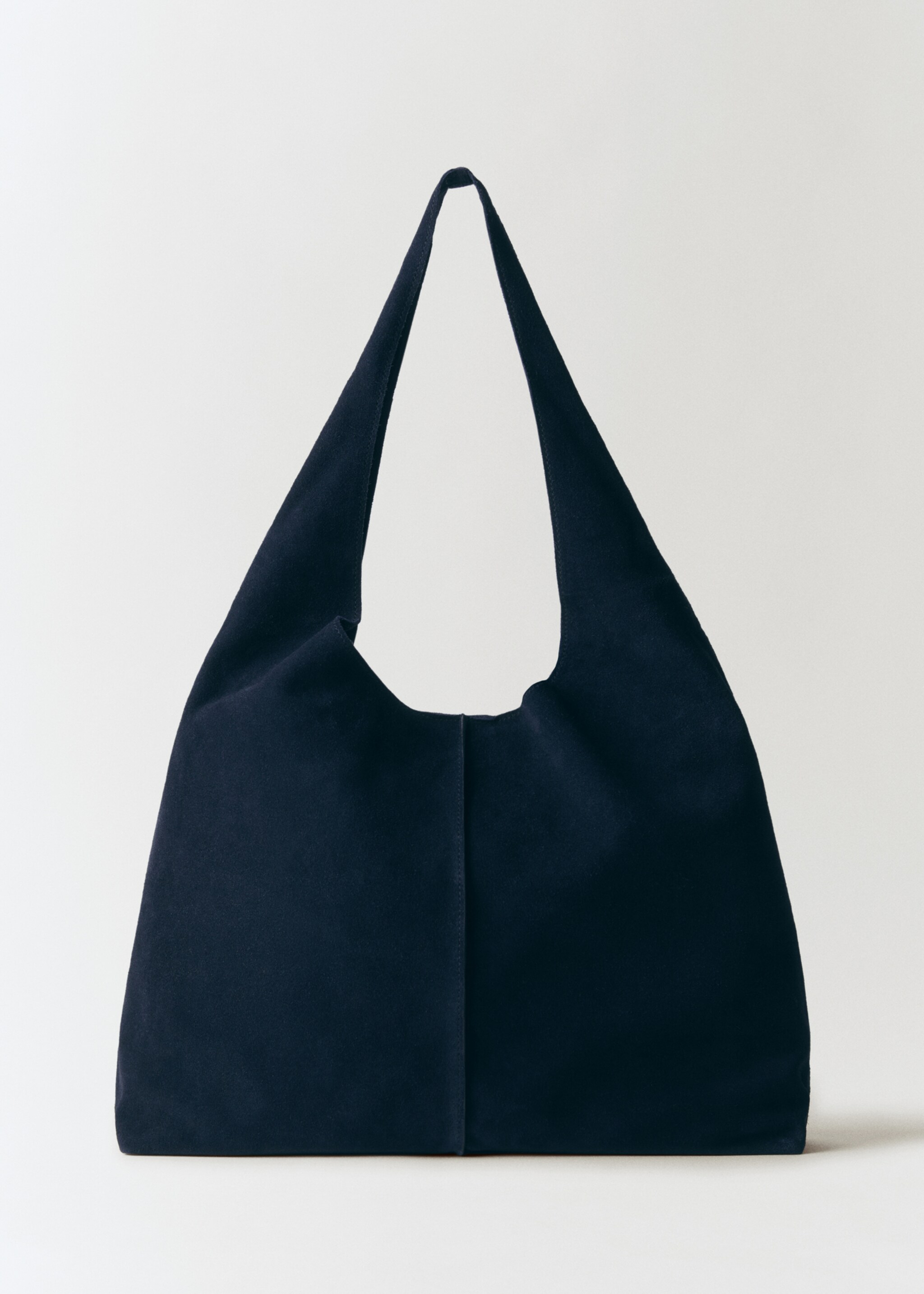 Leather shopper bag - Article without model, Dark Navy. Ref: 77020389-00.
