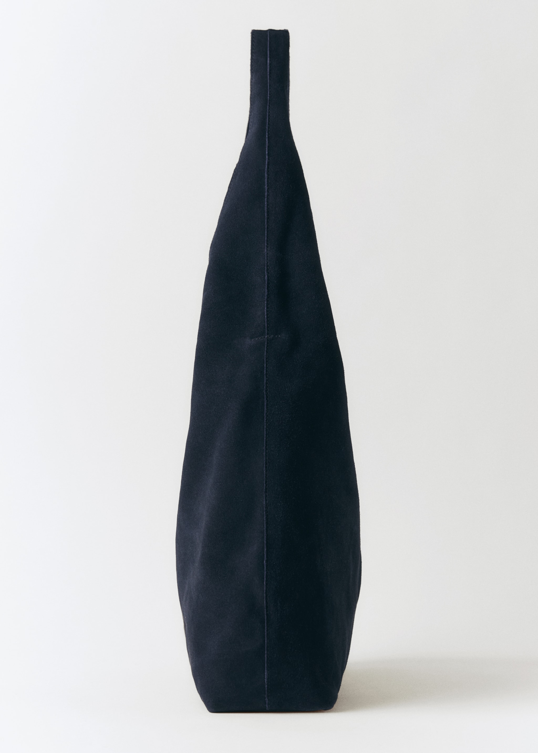 Leather shopper bag - Details of the article 1, Dark Navy. Ref: 77020389-00.