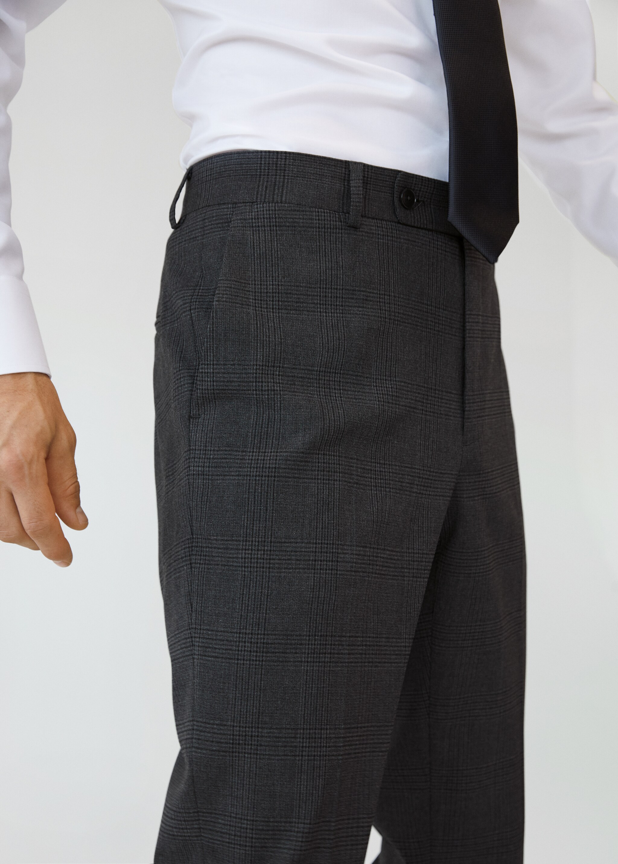 Oblekové kalhoty slim fit s kostkou - Detail zboží 1
