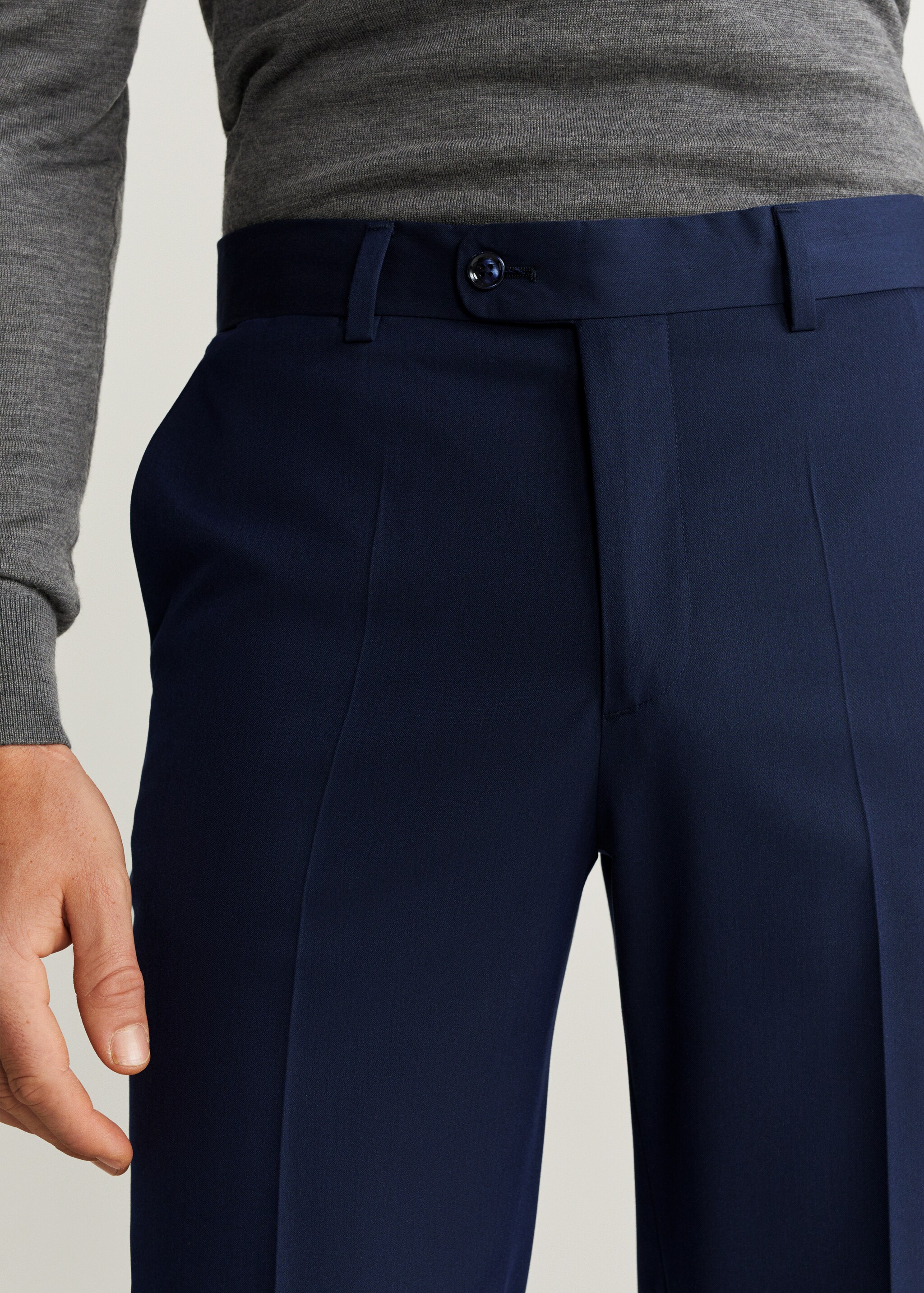 Super slim fit suit trousers - Details of the article 1