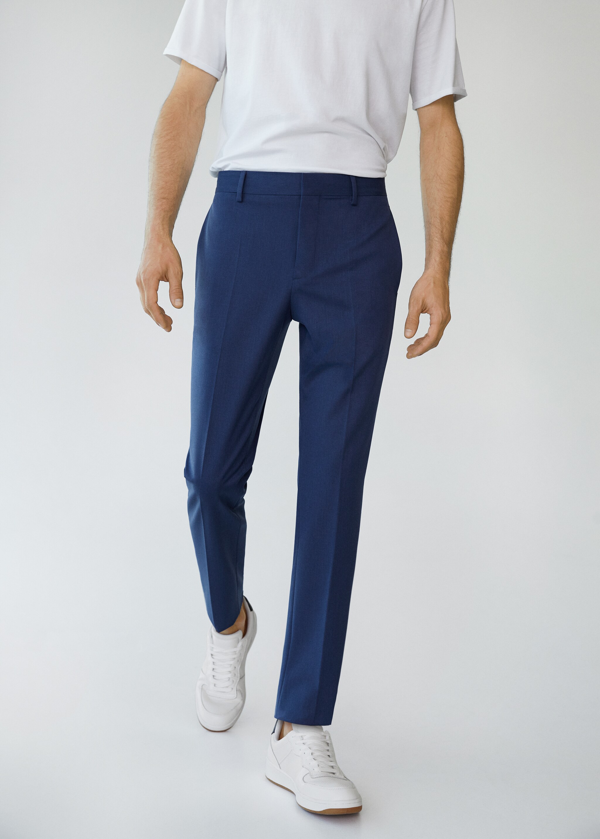 Super slim fit suit trousers - Medium plane