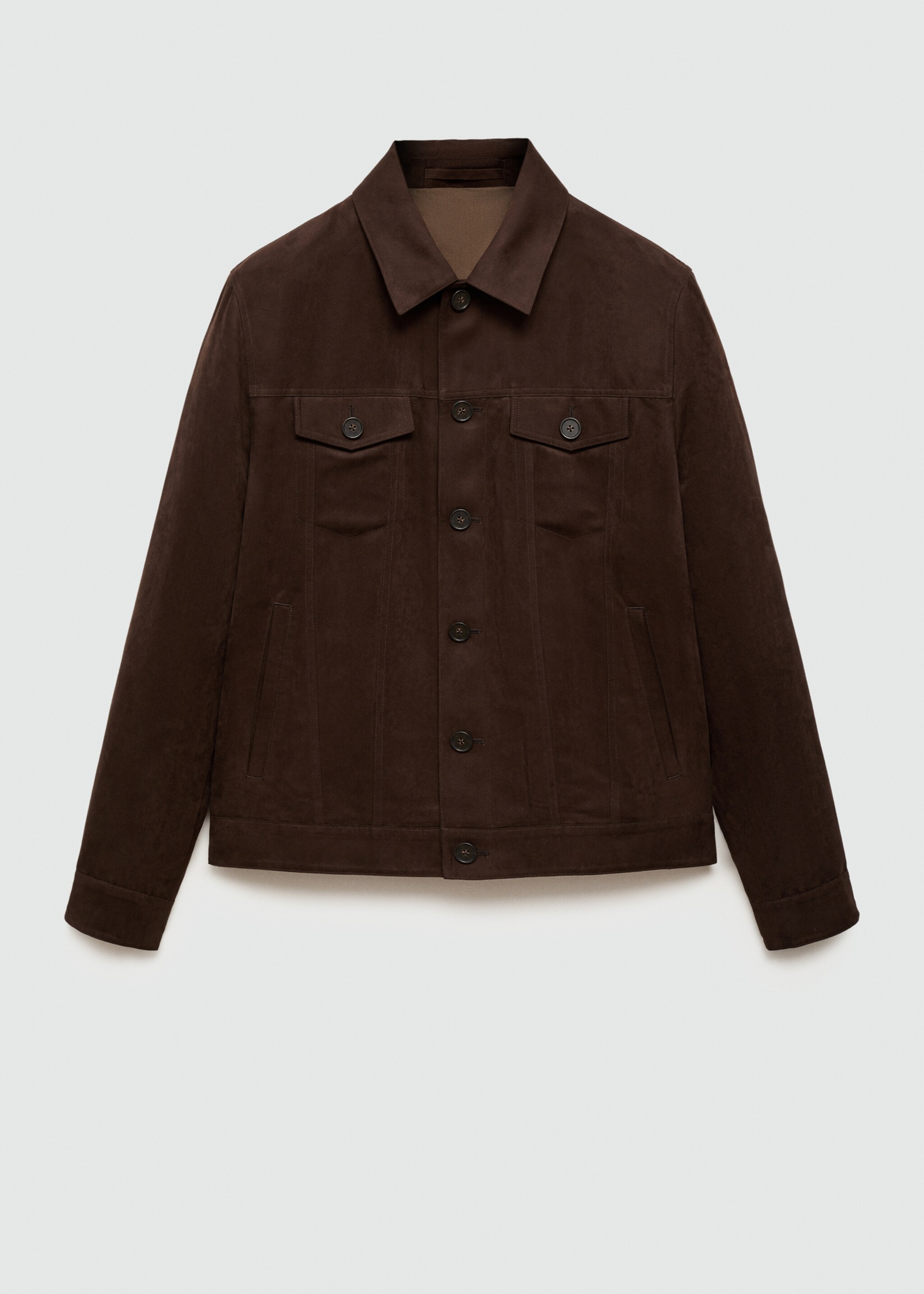 Suede-effect jacket with pockets - Article without model