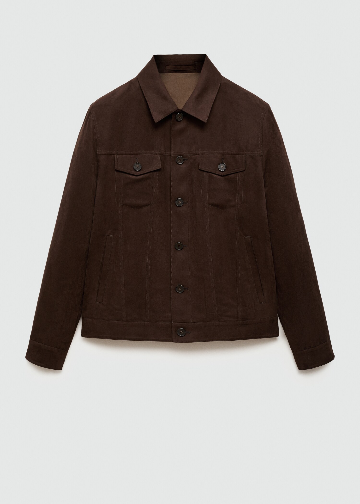 Suede-effect jacket with pockets - Article without model