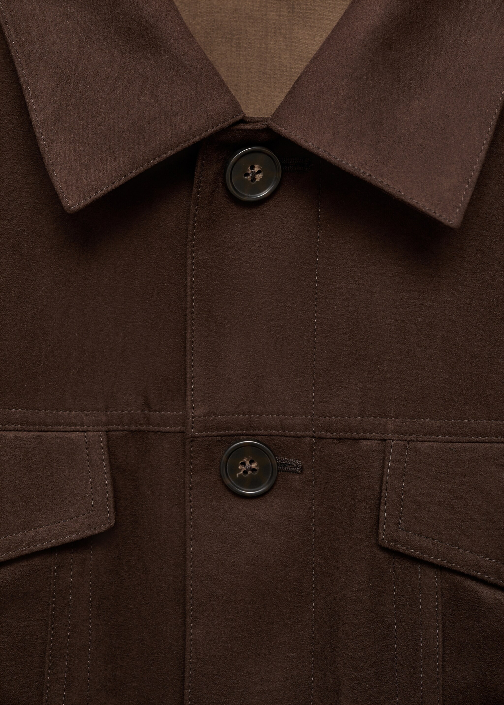 Suede-effect jacket with pockets - Details of the article 8