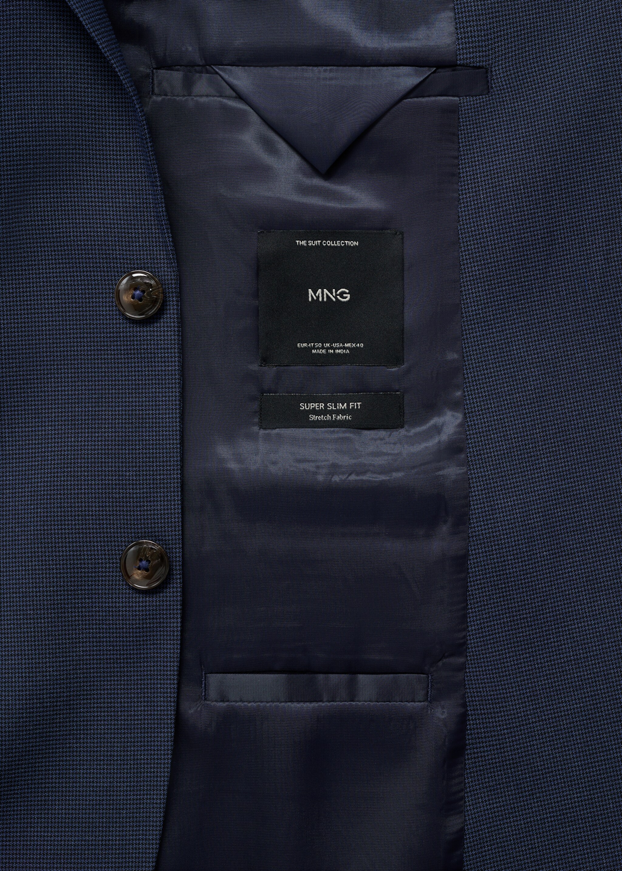 Americana traje París super slim fit - Detalle del artículo 0, Azul tinta. Ref: 77020572-00.