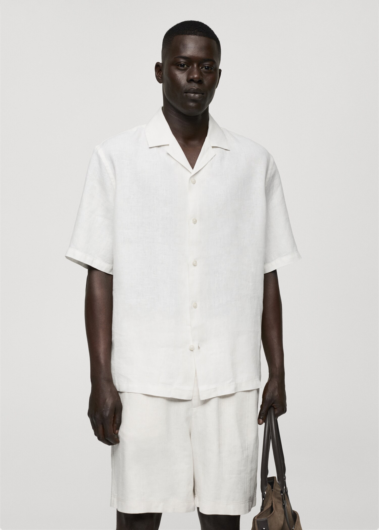 Regular-fit 100% linen shirt - Medium plane