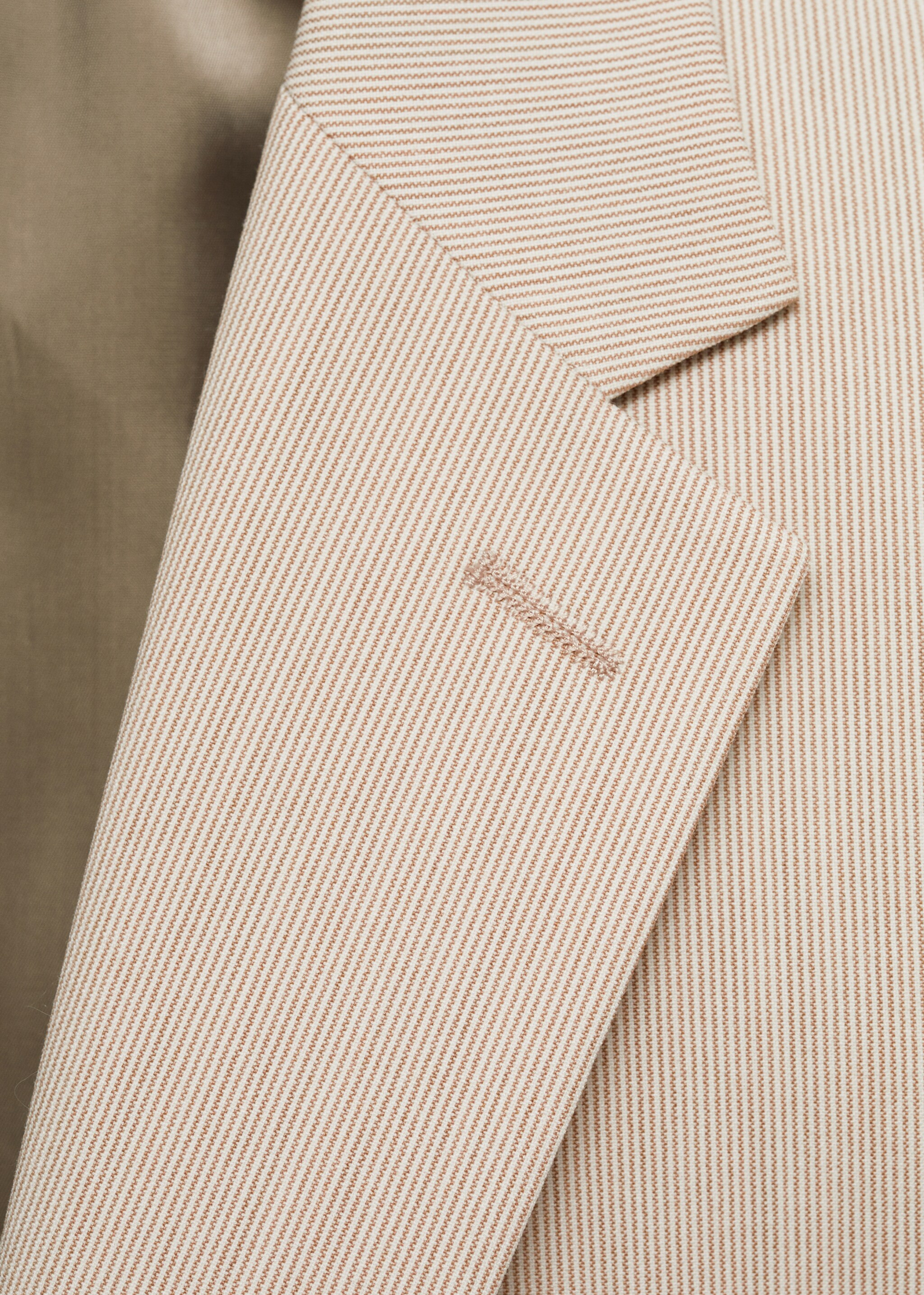 Americana traje slim fit tejido comfort stretch - Detalle del artículo 8, Beige. Ref: 77020574-00.