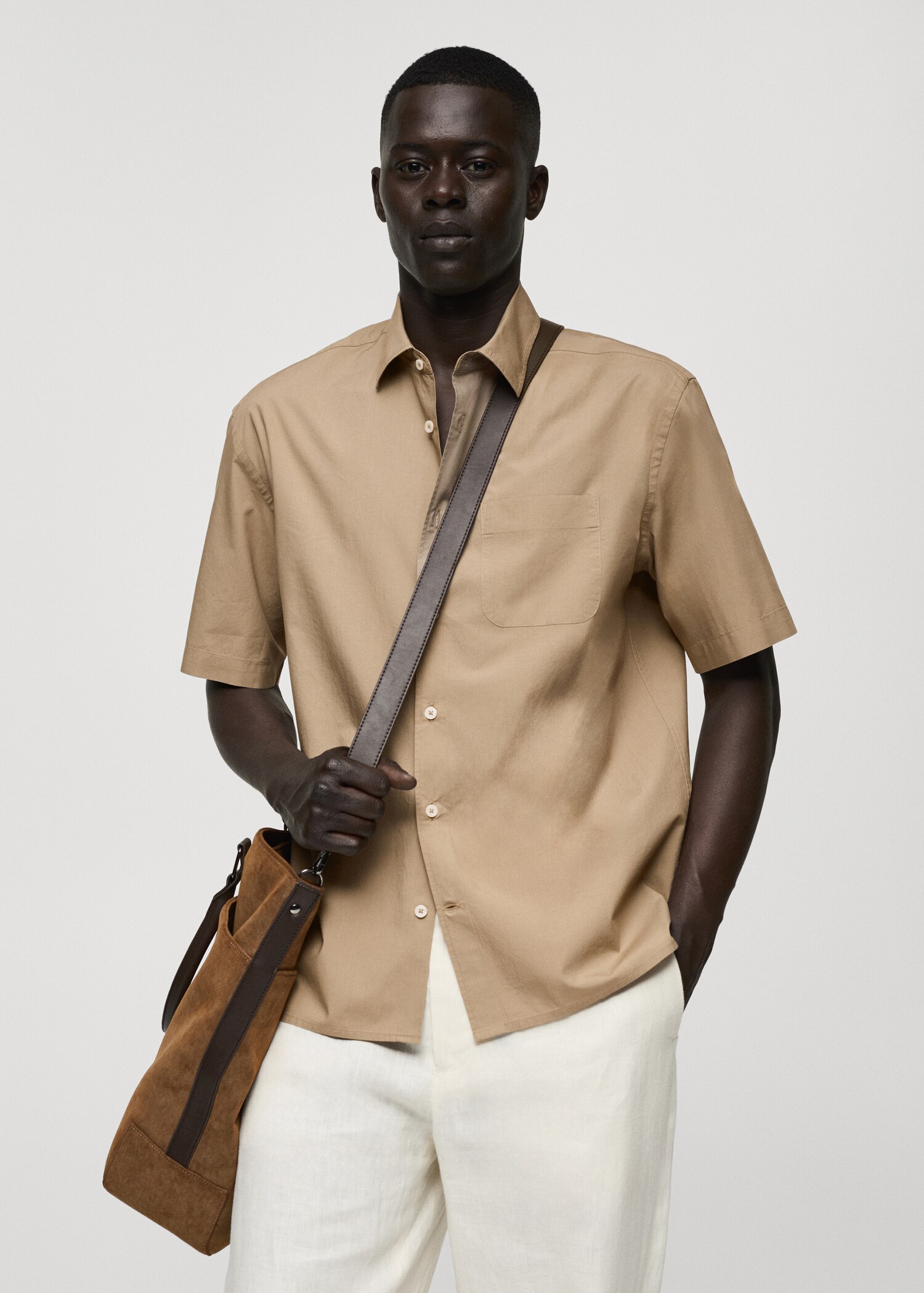 Tencel™™ cotton shirt with pocket - Medium plane