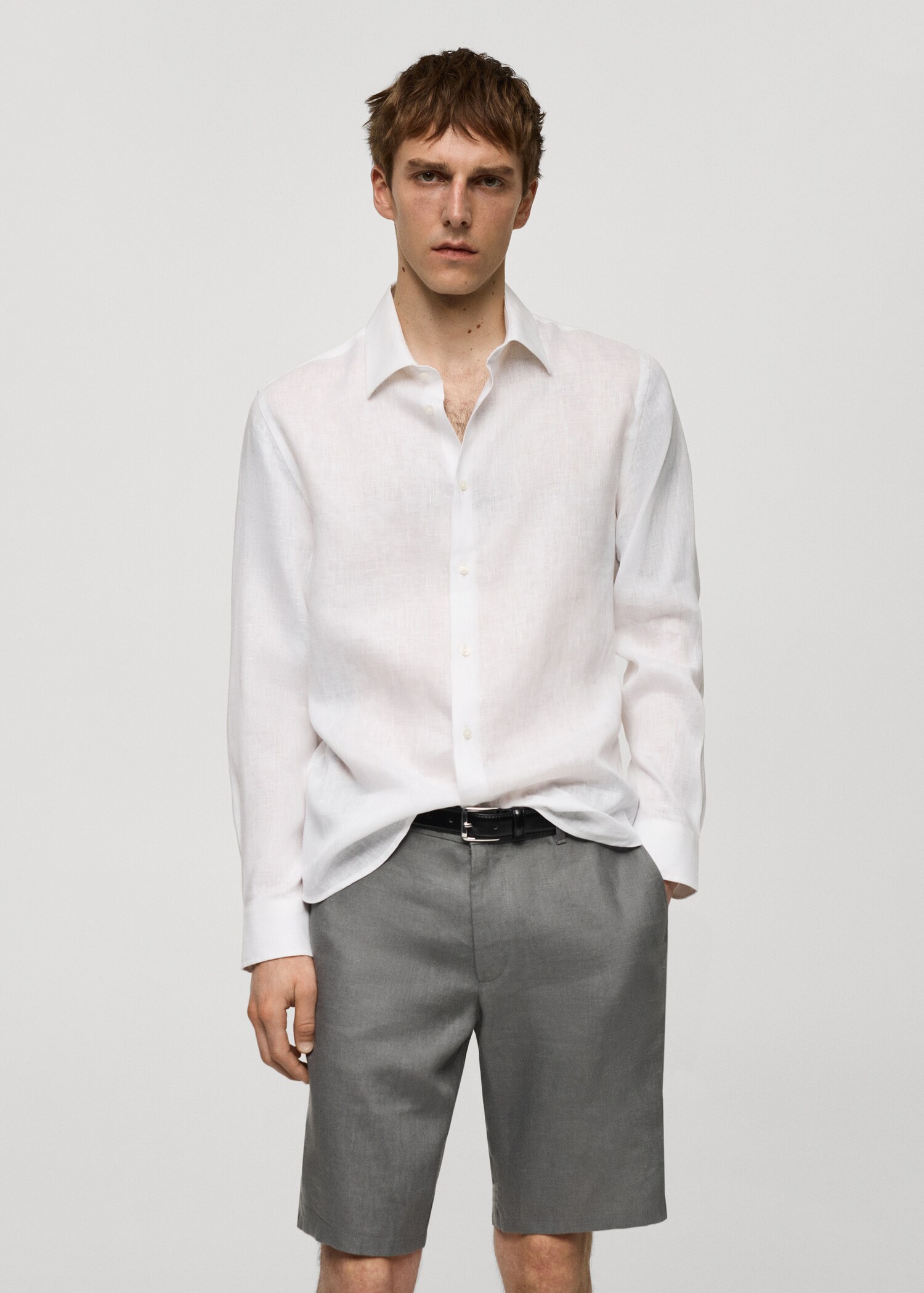 Chemise regular fit 100 % lin - Plan moyen