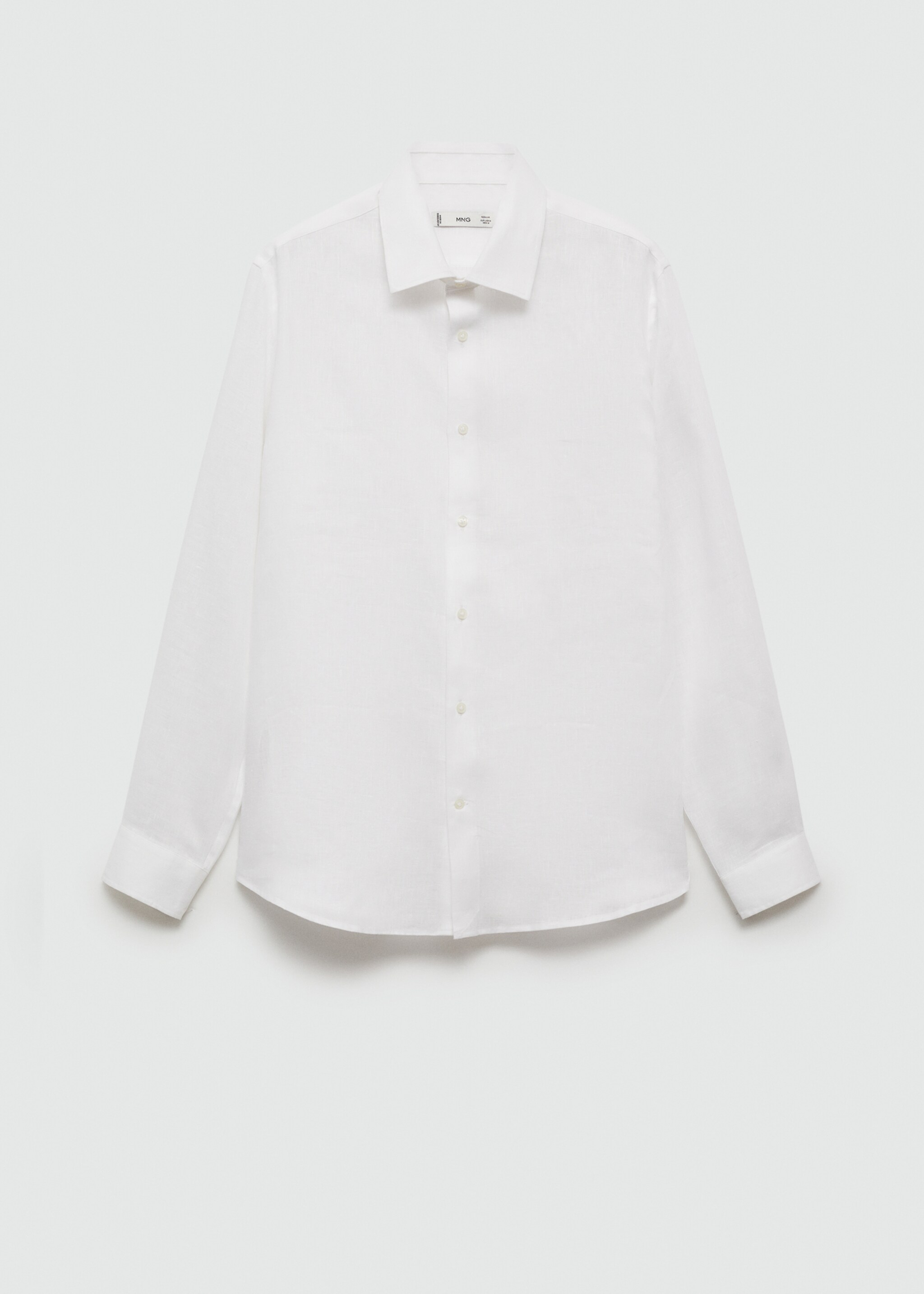Regular-fit 100% linen shirt - Article without model