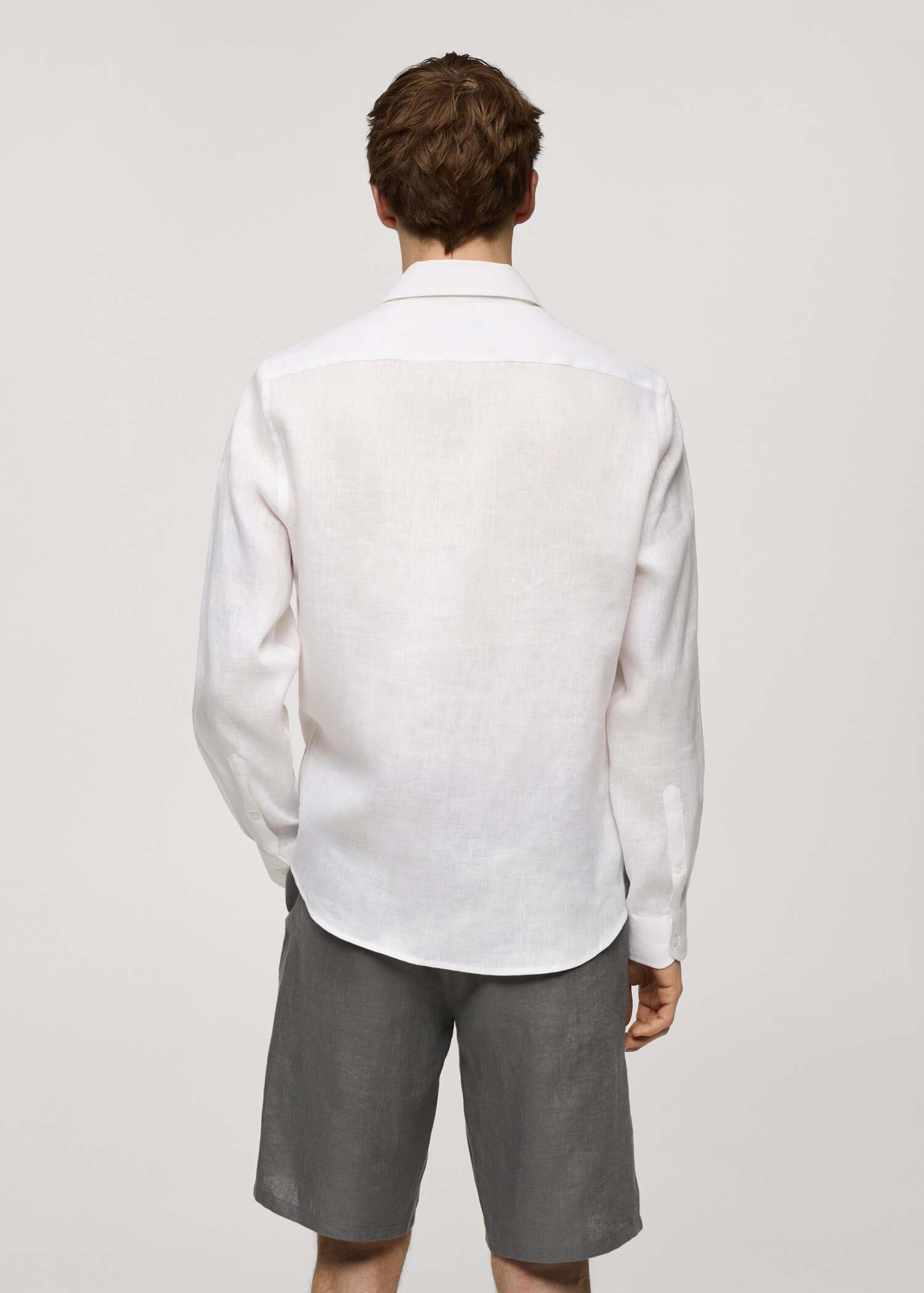 Chemise regular fit 100 % lin - Verso de l’article