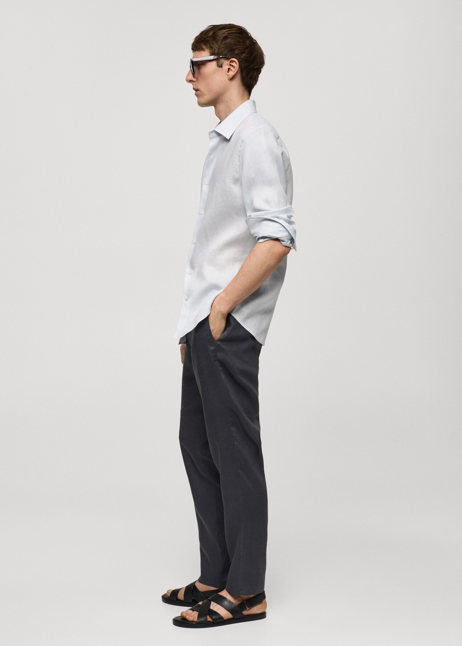 Regular Fit-Hemd aus 100 % Leinen - Detail des Artikels 2