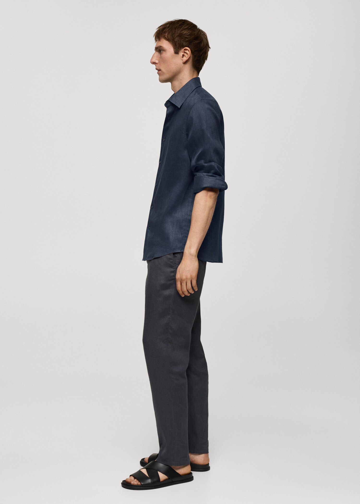 Regular Fit-Hemd aus 100 % Leinen - Detail des Artikels 2