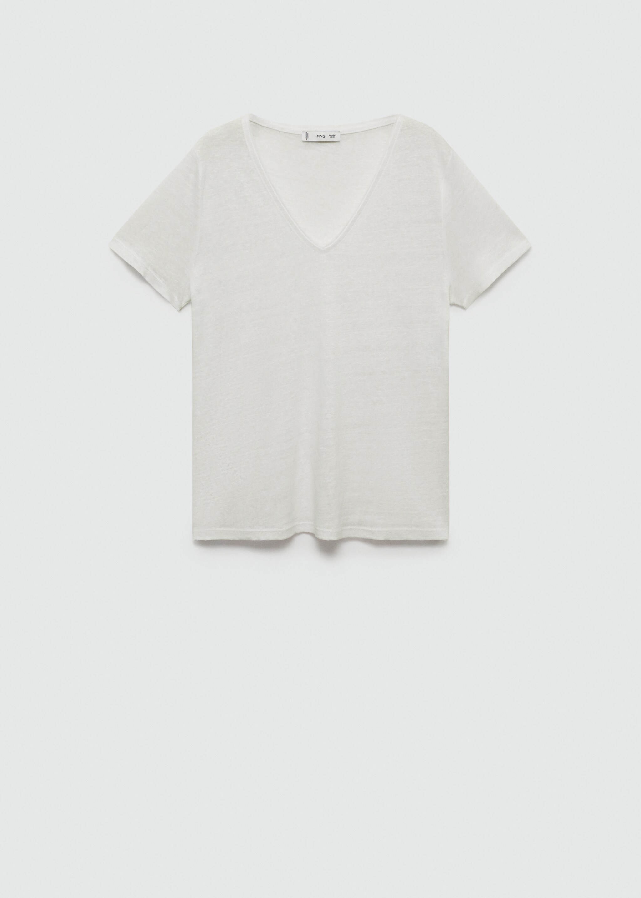 Short-sleeved linen t-shirt - Article without model