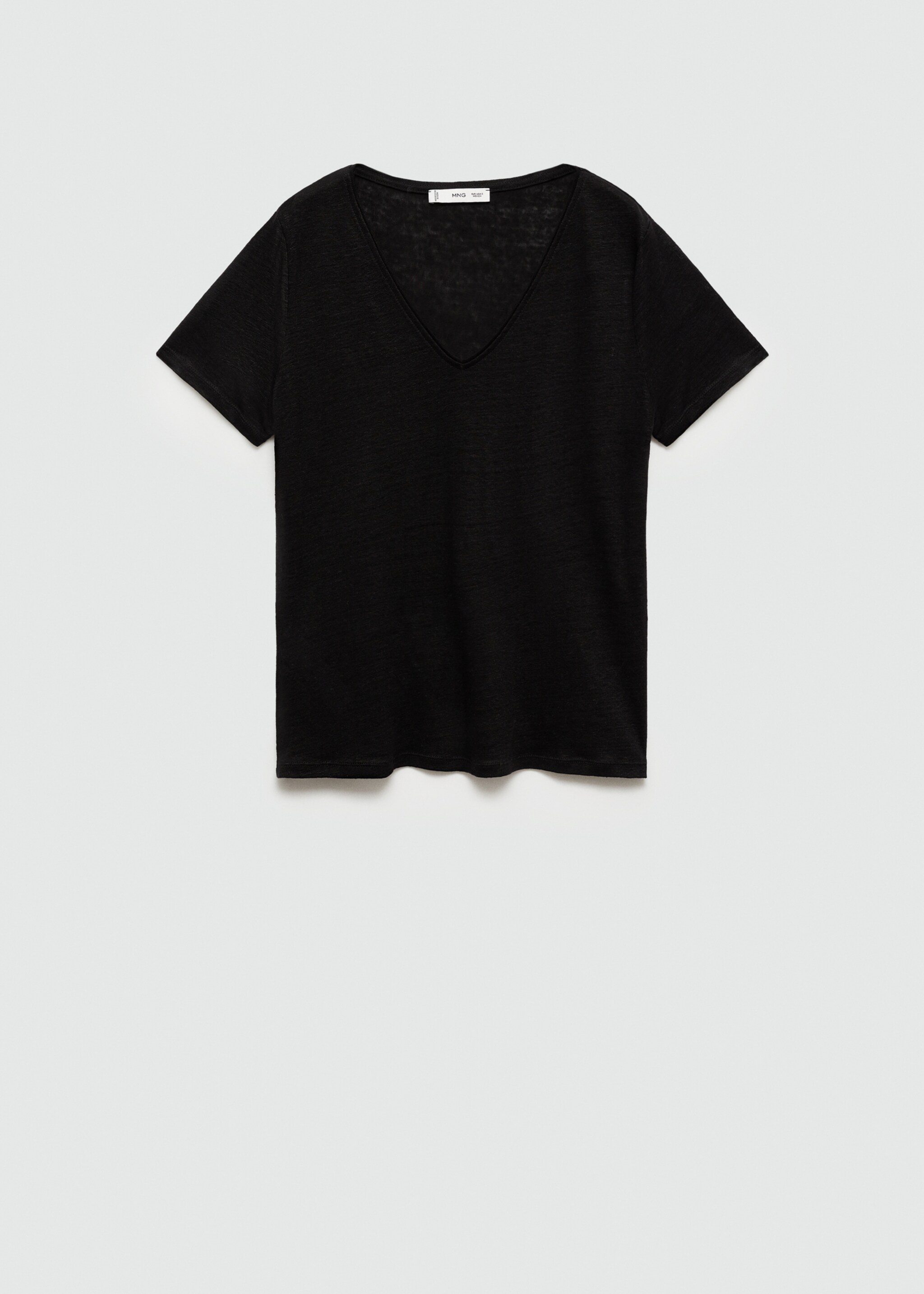 Short-sleeved linen t-shirt - Article without model
