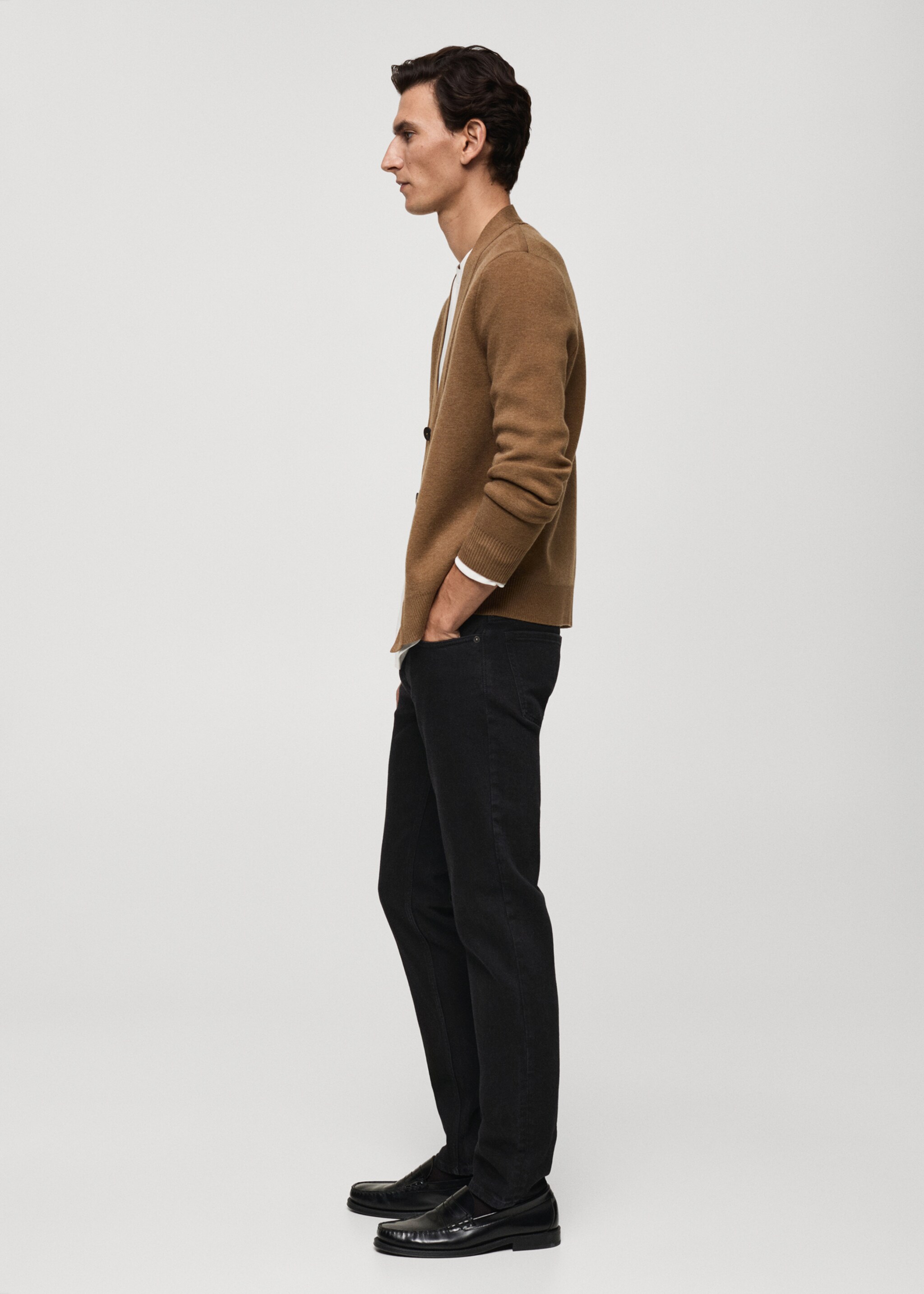 Jan slim-fit jeans - Details of the article 2, Black denim. Ref: 77020596-00.