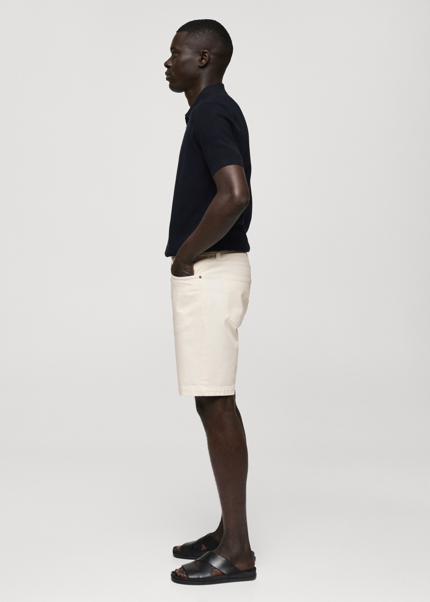 Regular-fit denim bermuda shorts - Details of the article 2