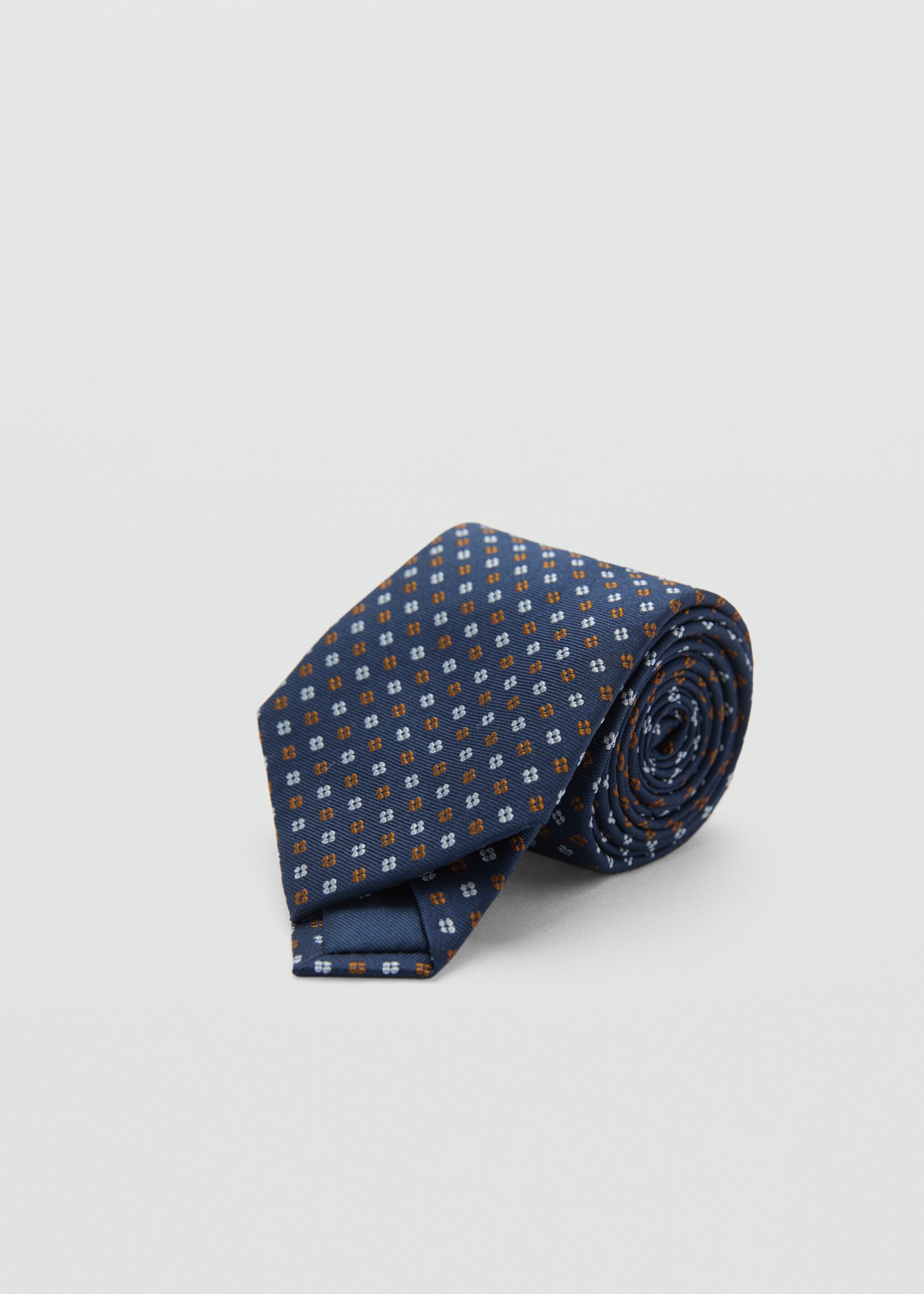 Corbata 100% seda de mora estampada - Pla mig