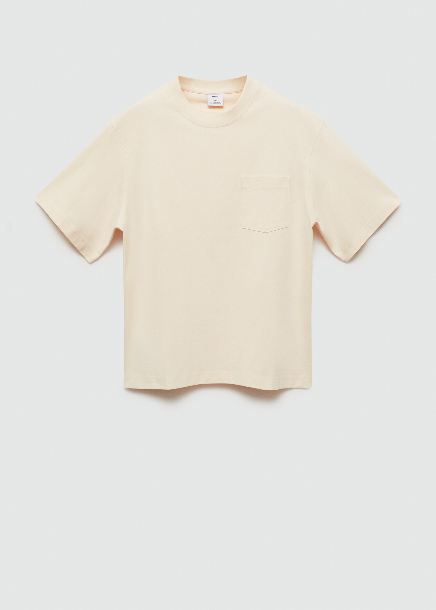 T-shirt met borstzak 100% katoen - Artikel zonder model