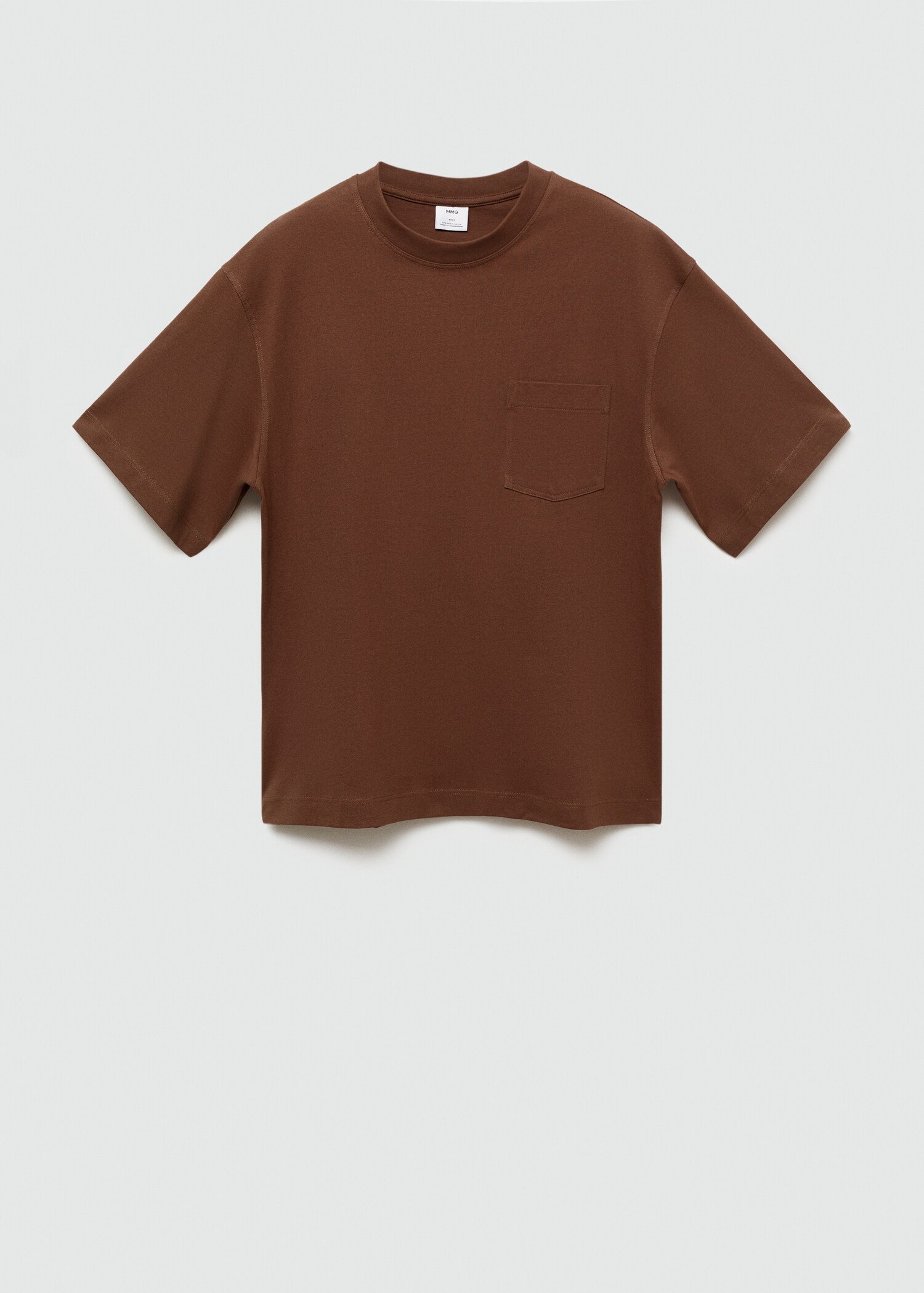 T-shirt met borstzak 100% katoen - Artikel zonder model