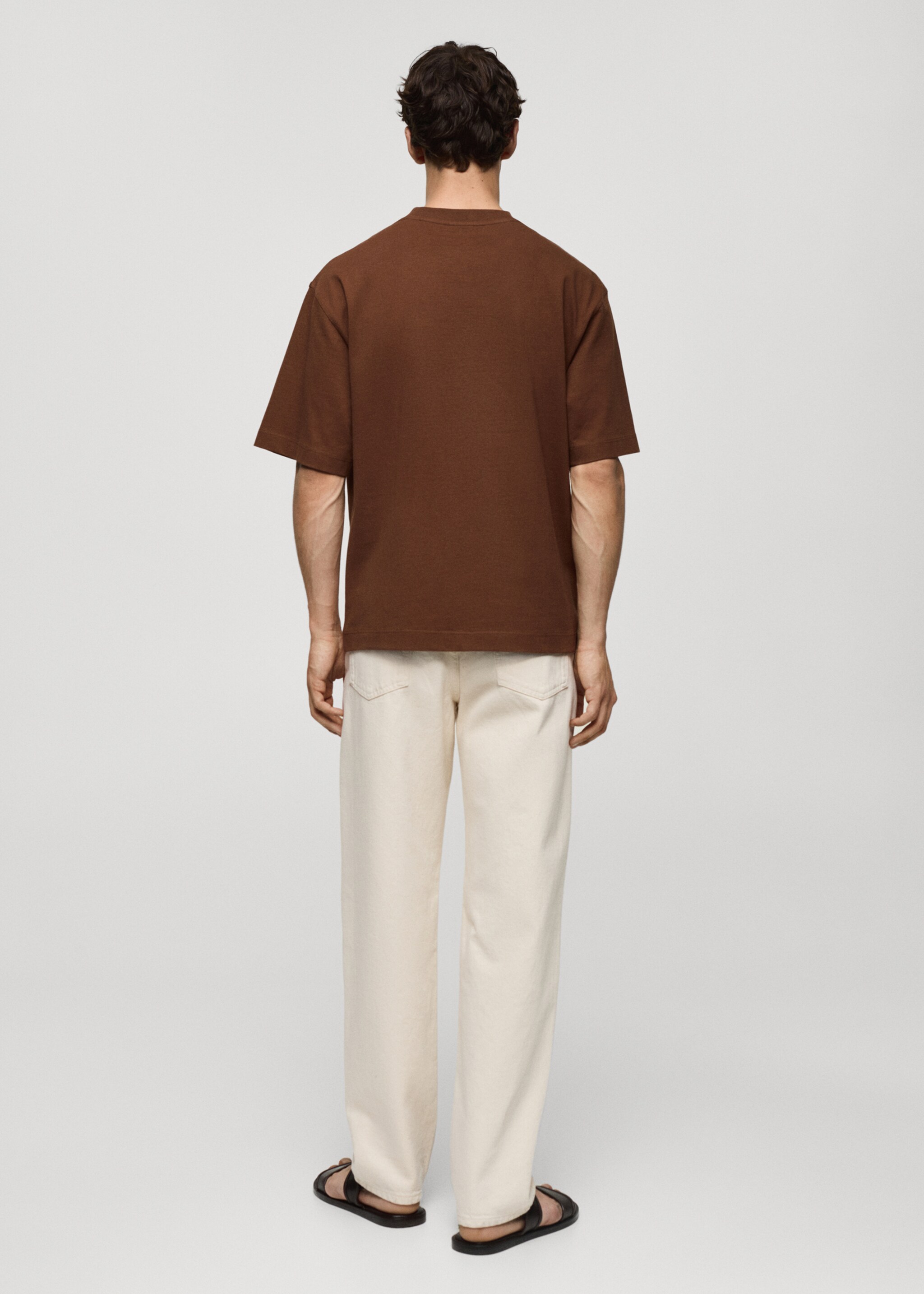 T-shirt de 100% algodão com bolso - Verso do artigo