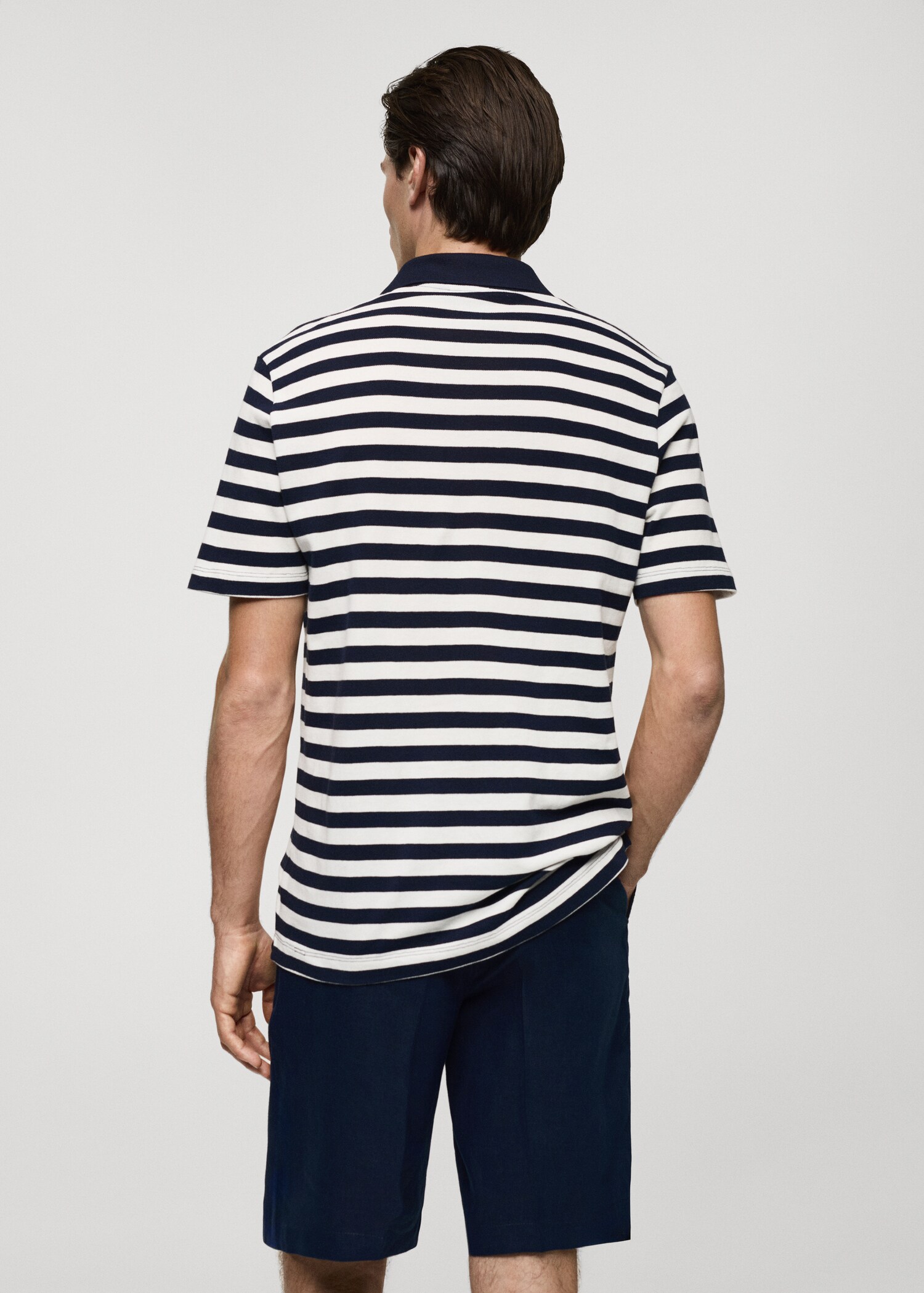 Polo regular-fit piqué coton rayures - Verso de l’article