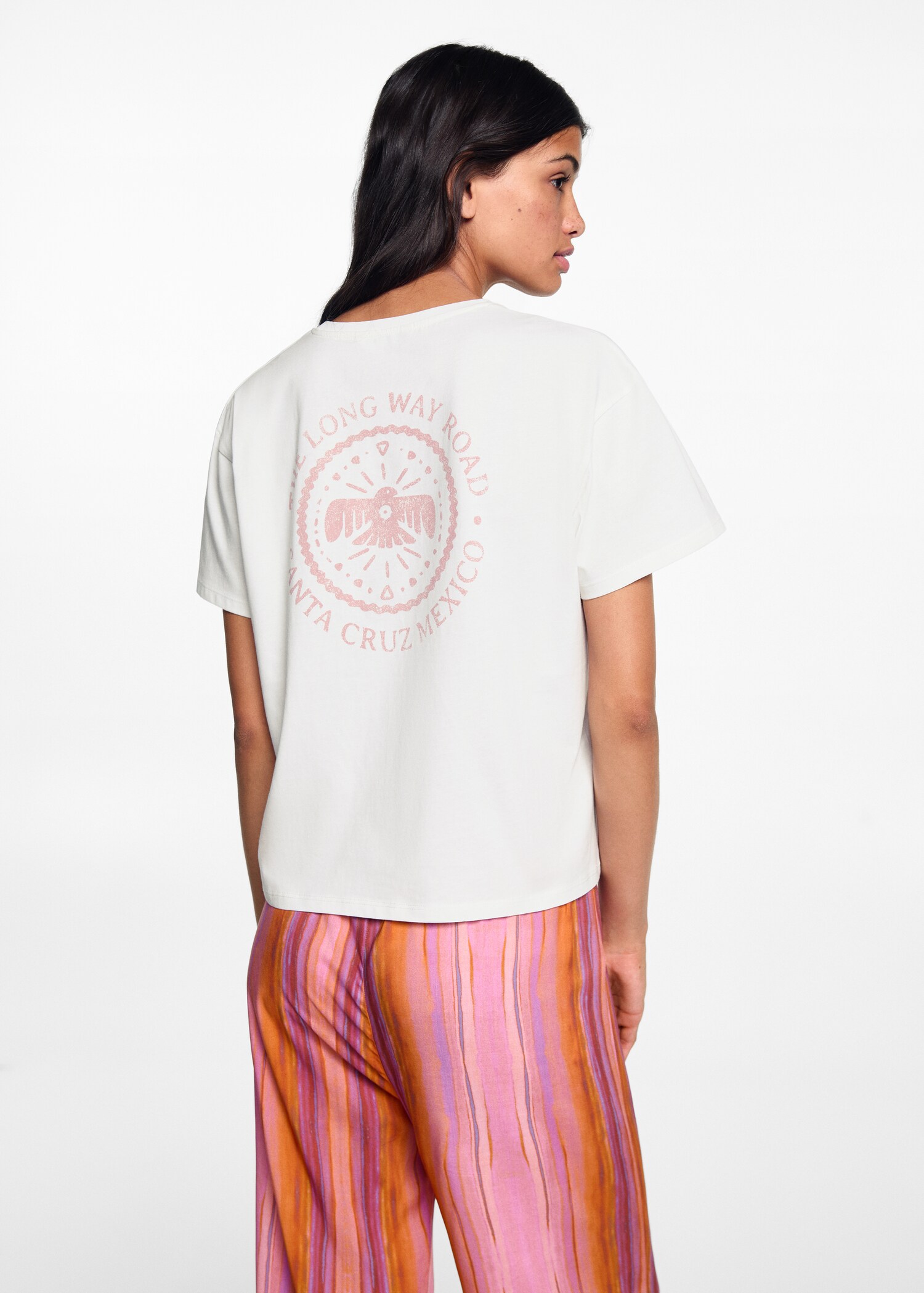 Printed cotton-blend T-shirt - Reverse of the article