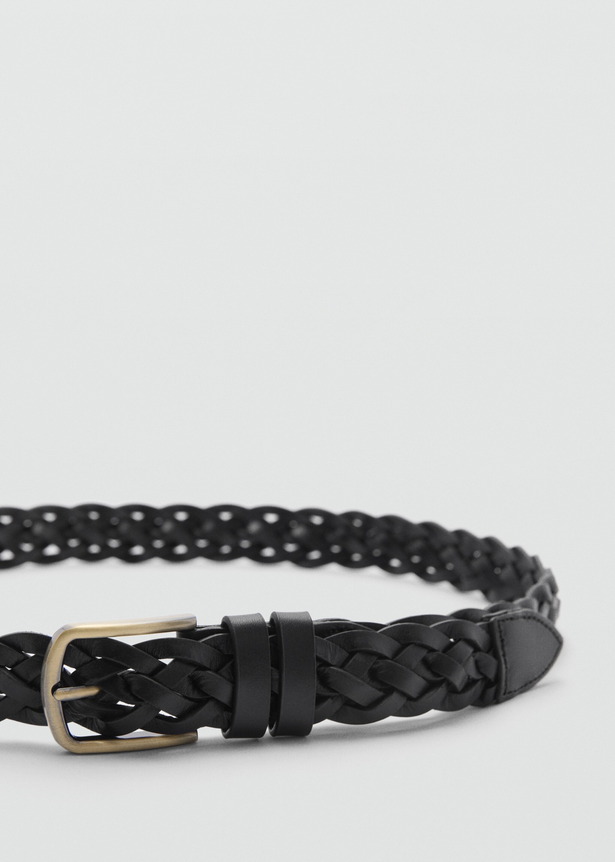 Ceinture 100% cuir tressé - Plan moyen