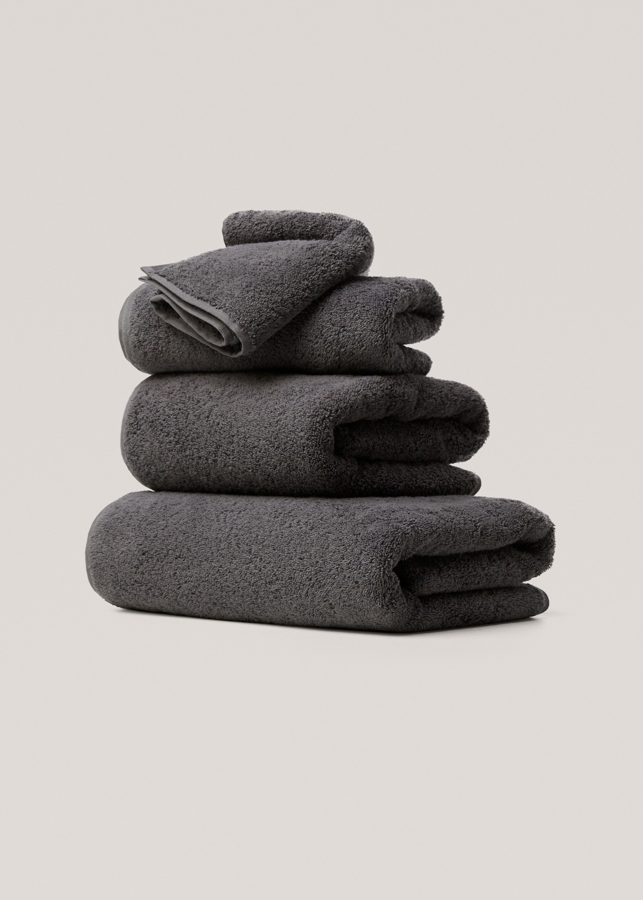 Badetuch aus Baumwollell 70 x 140 cm - Artikel ohne Model, Anthrazit. Ref: 77020635-00.