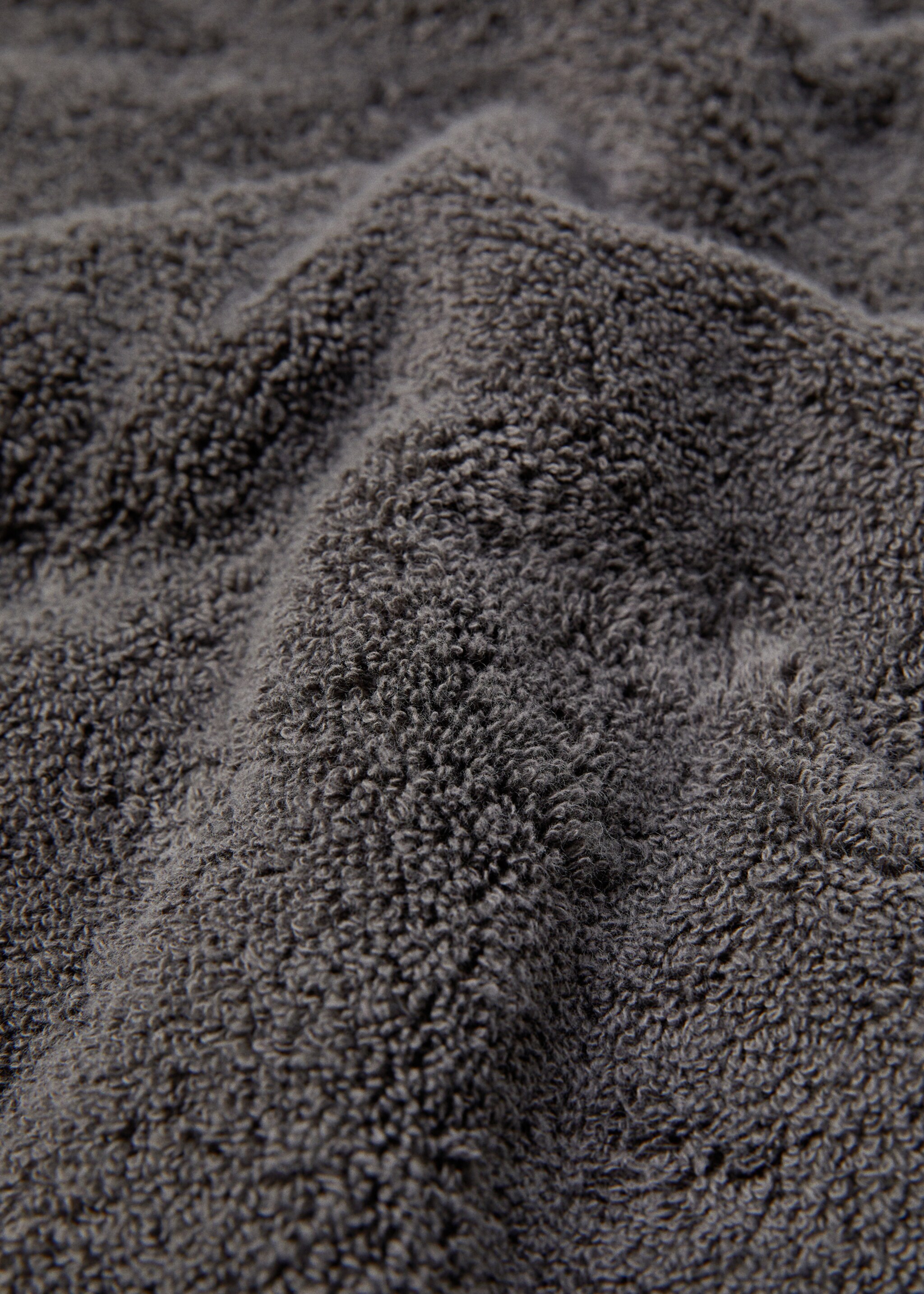 Badetuch aus Baumwollell 70 x 140 cm - Detail des Artikels 1, Anthrazit. Ref: 77020635-00.