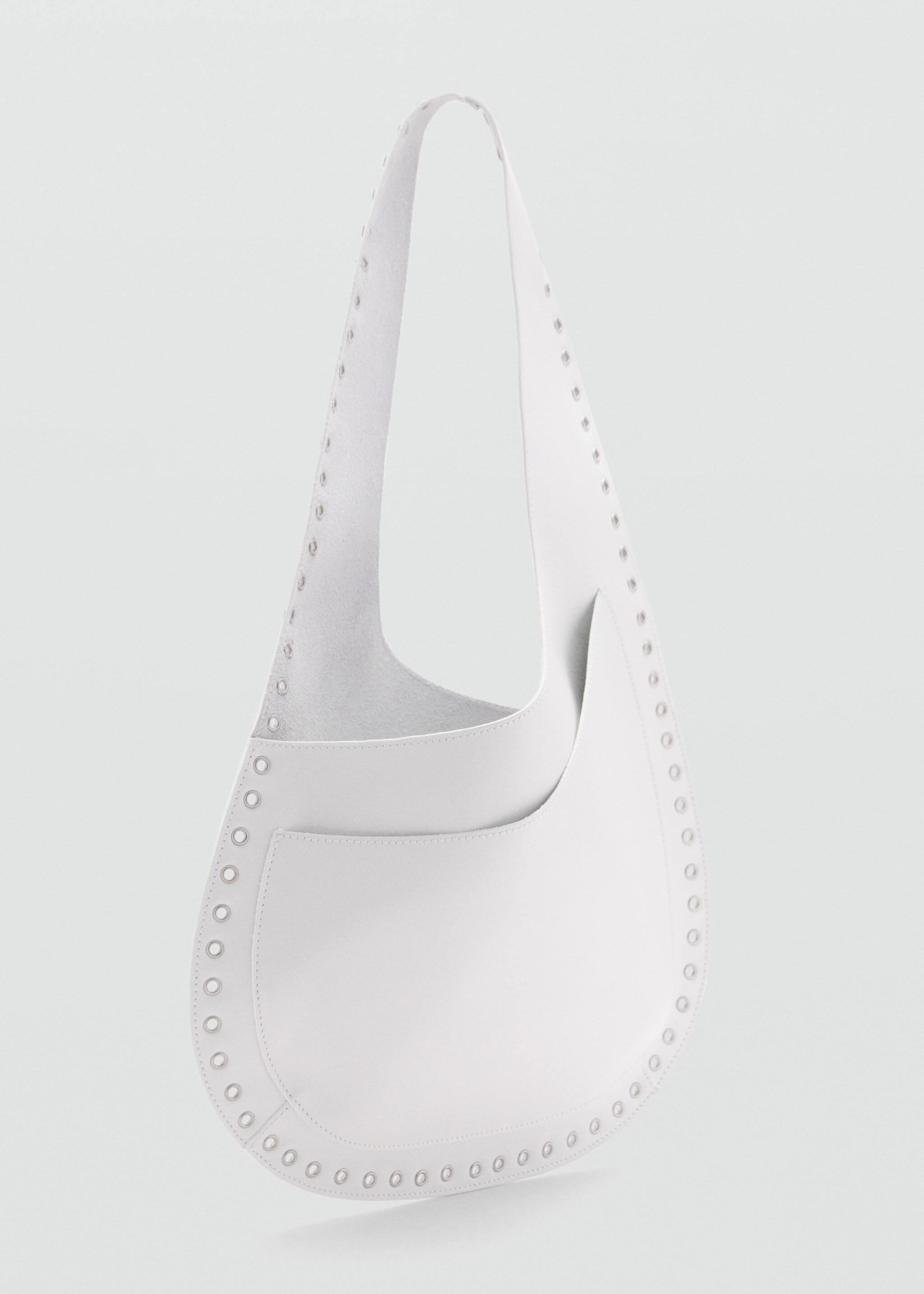 Leather laser-cut bag - Medium plane