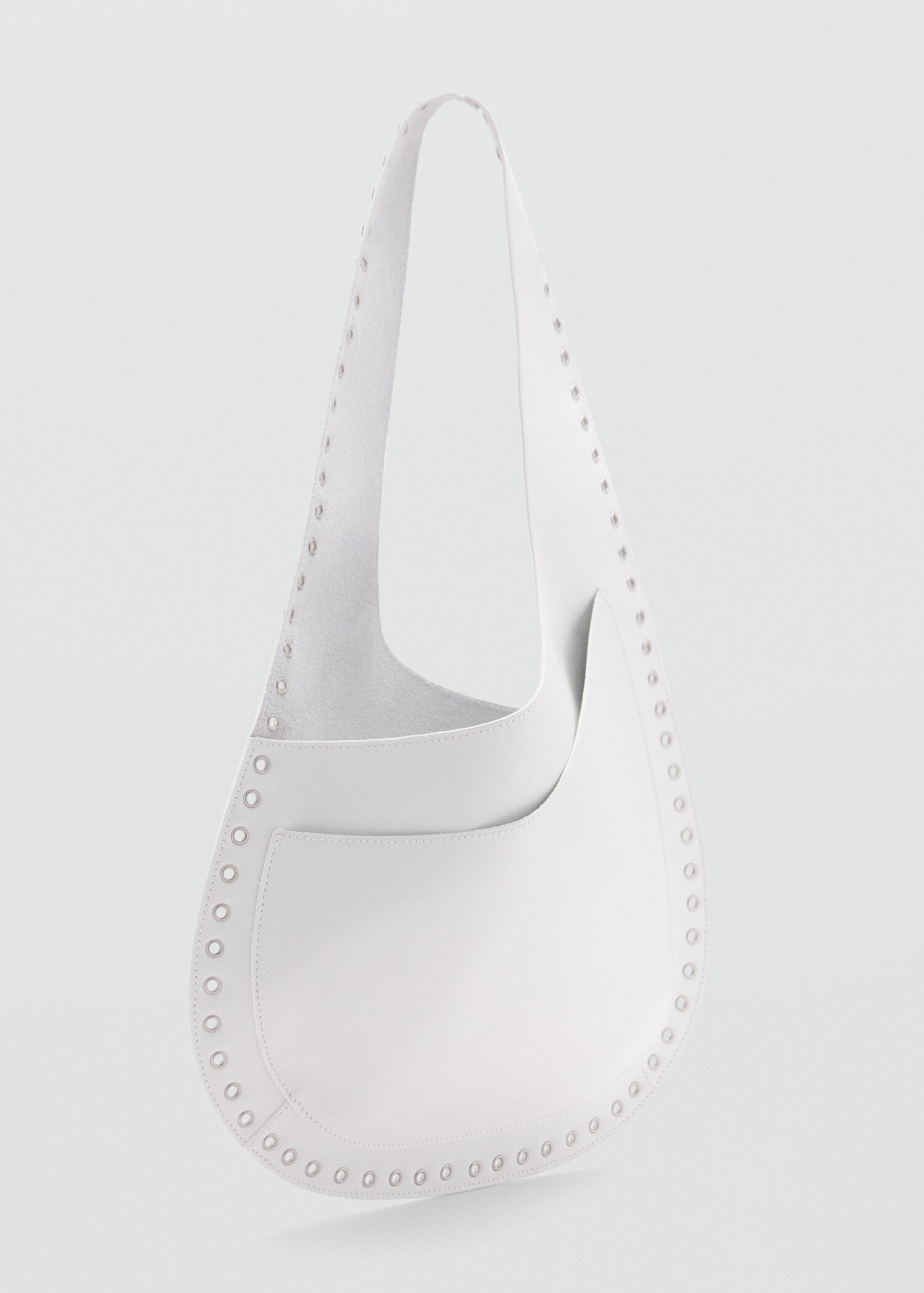 Leather laser-cut bag - Medium plane