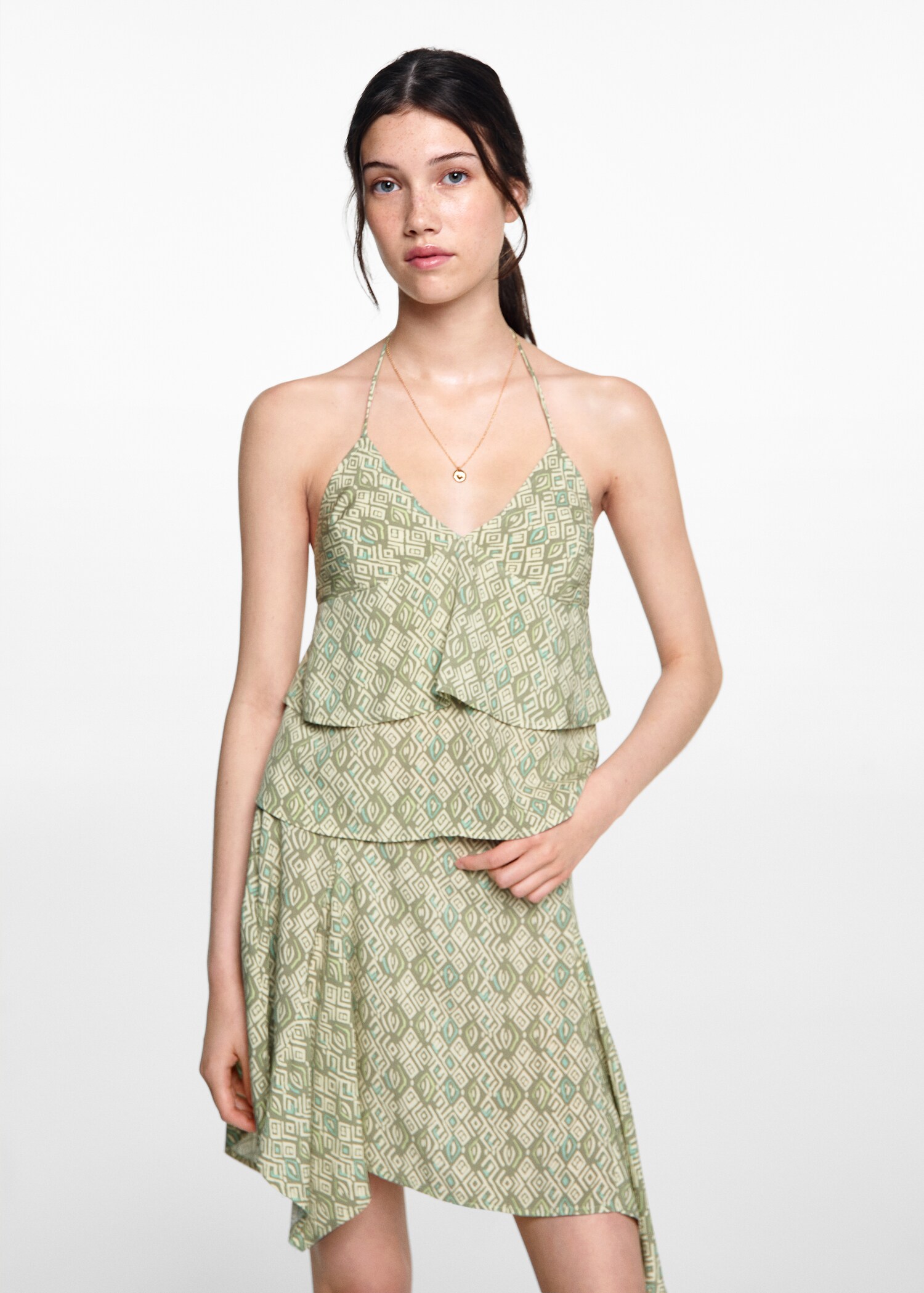 Printed ruffle top - Medium plane