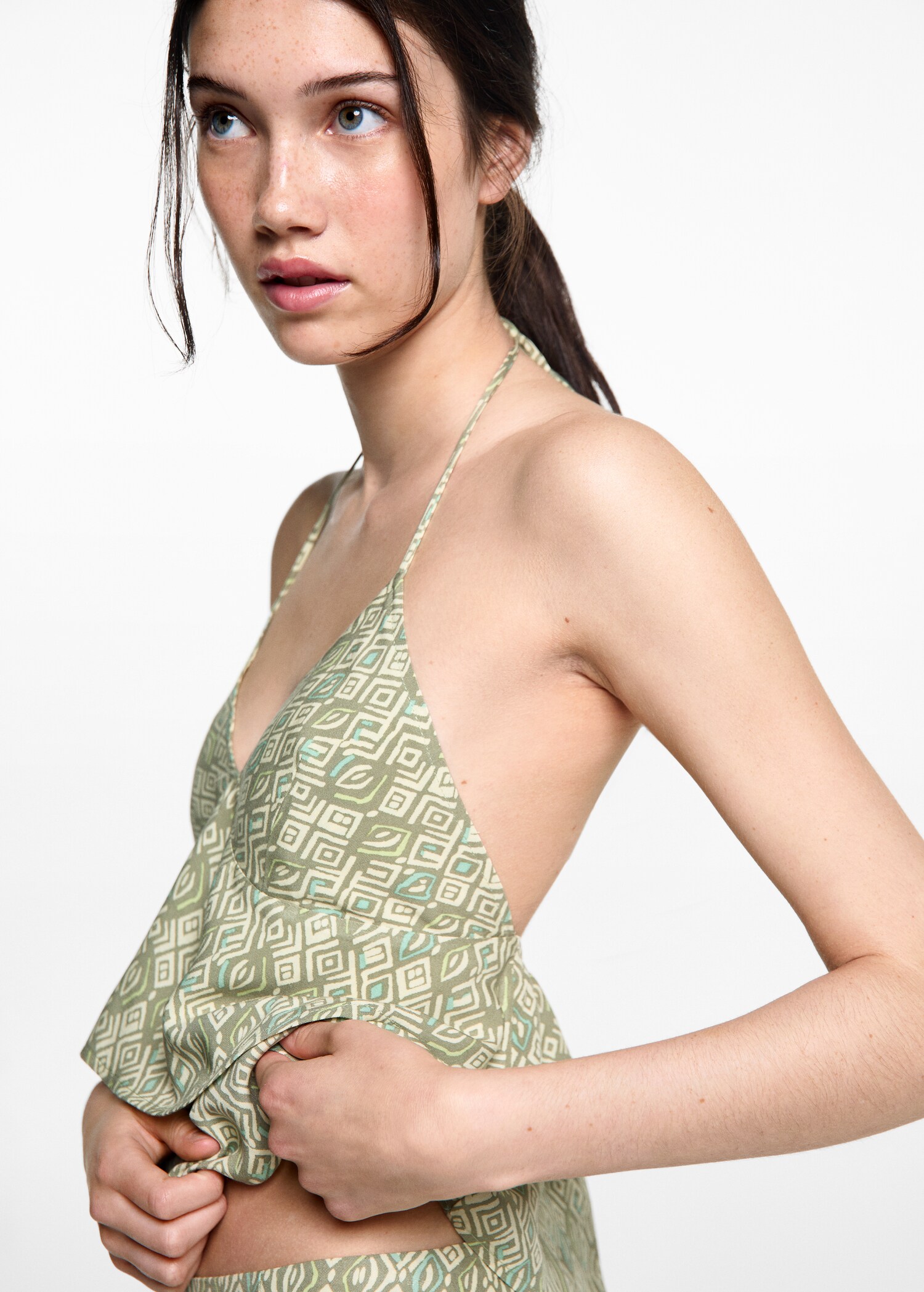 Printed ruffle top - Details of the article 1