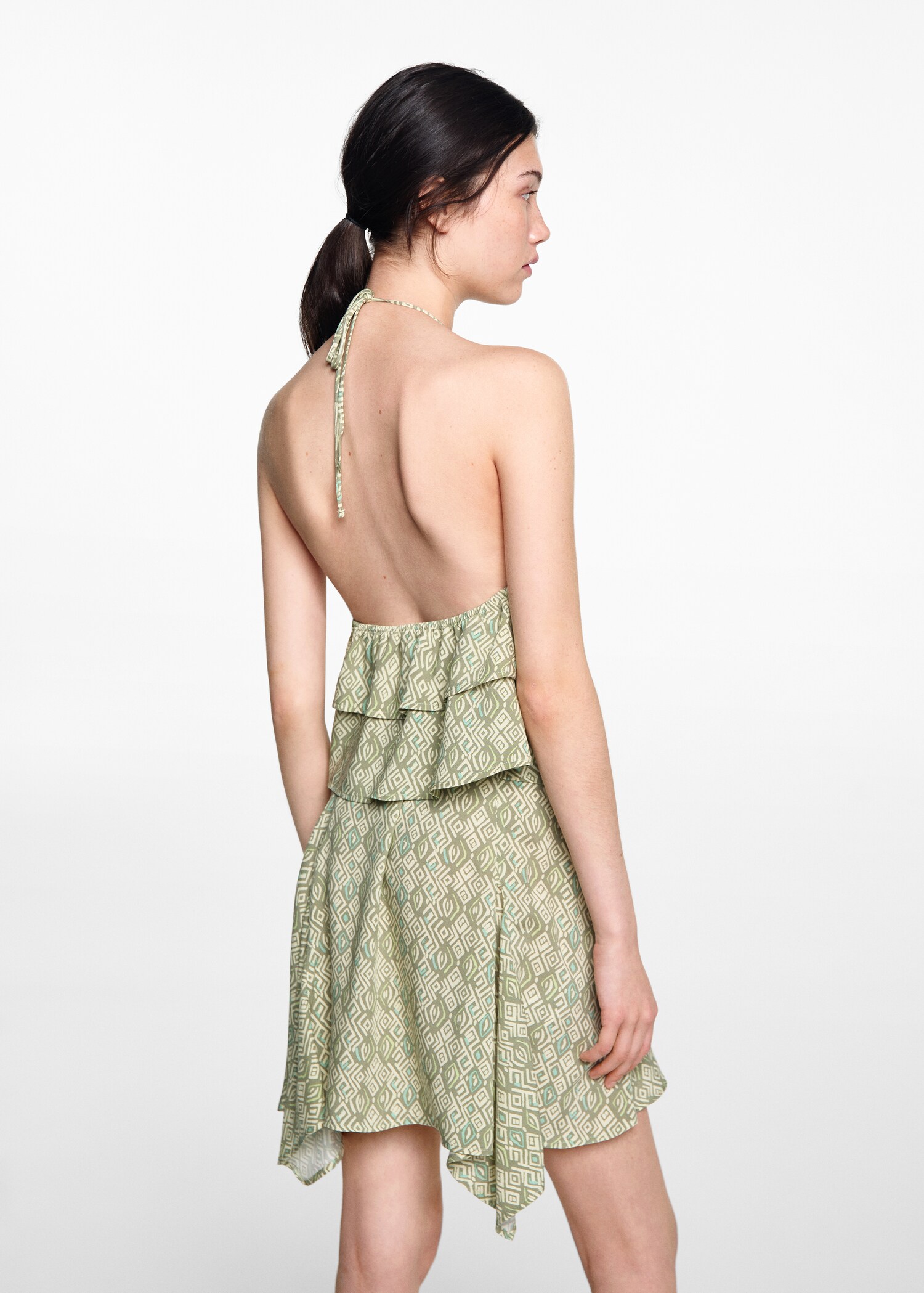 Printed ruffle top - Reverse of the article