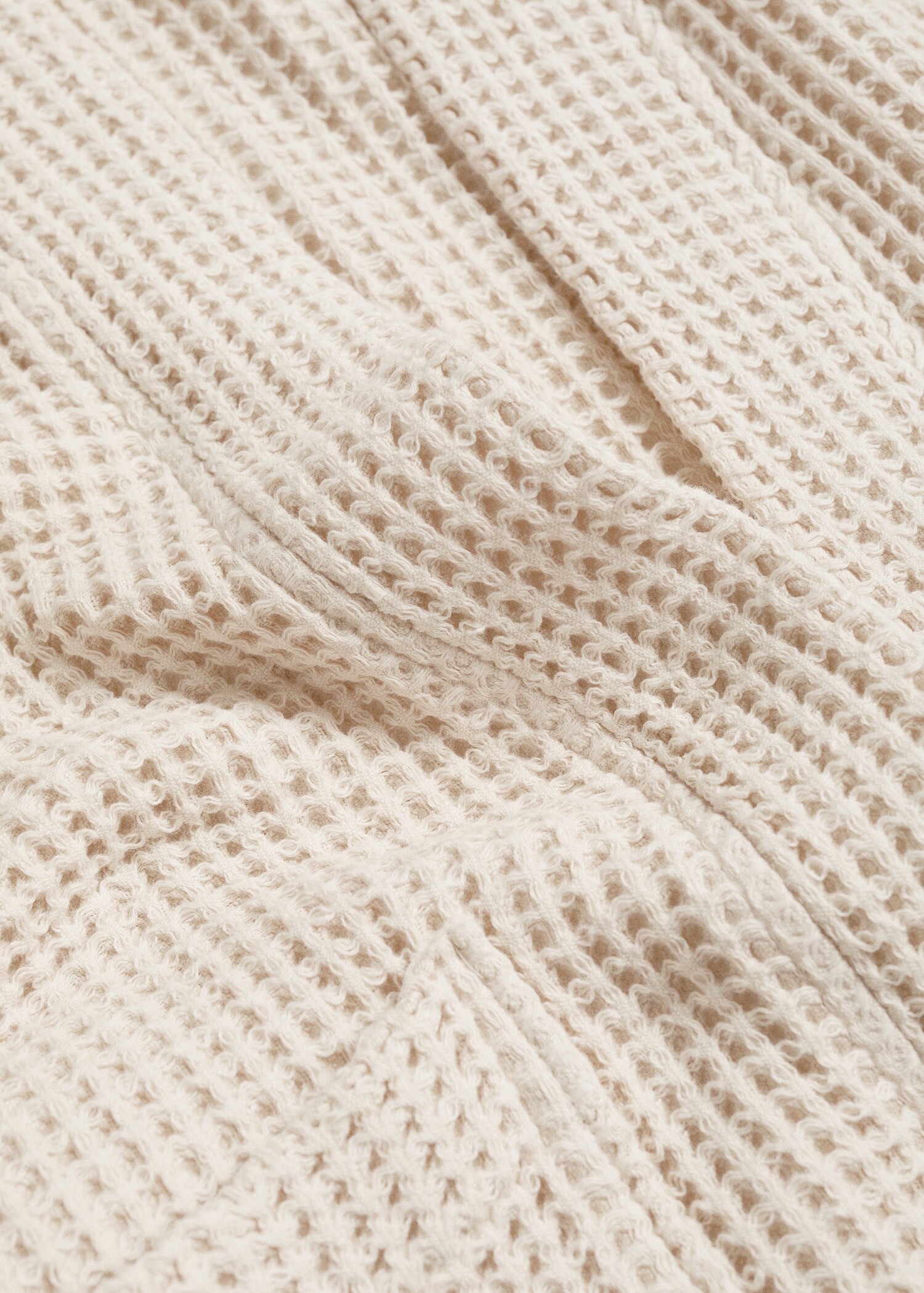 100% cotton waffle bathrobe - Details of the article 3