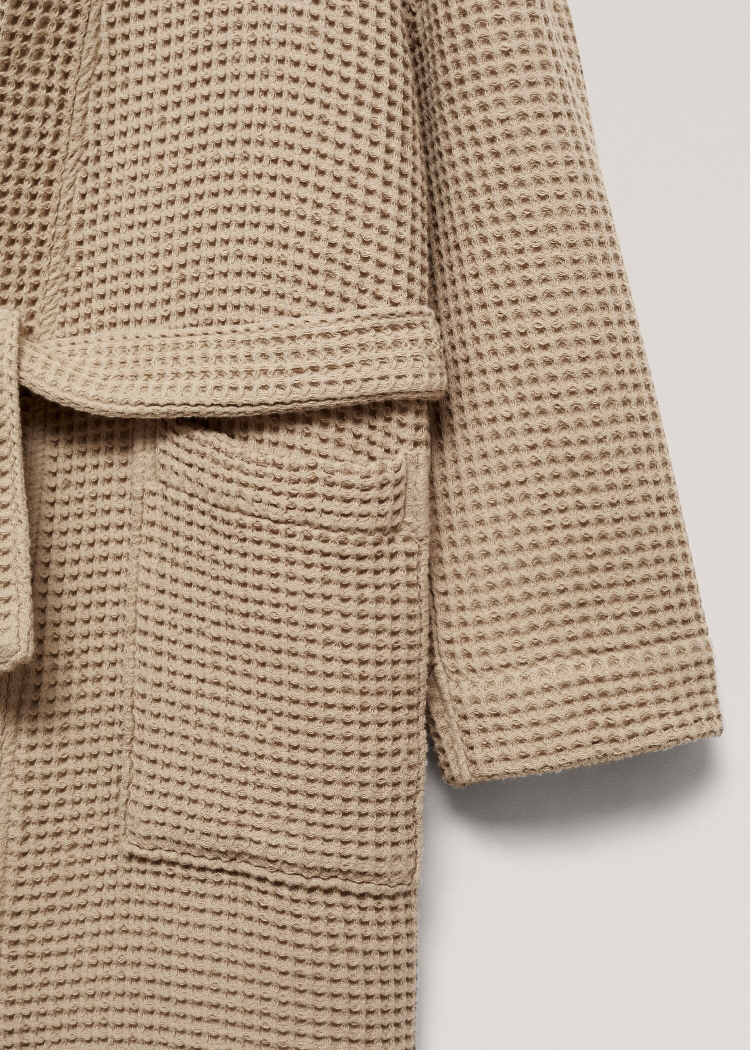 100% cotton waffle bathrobe - Details of the article 2