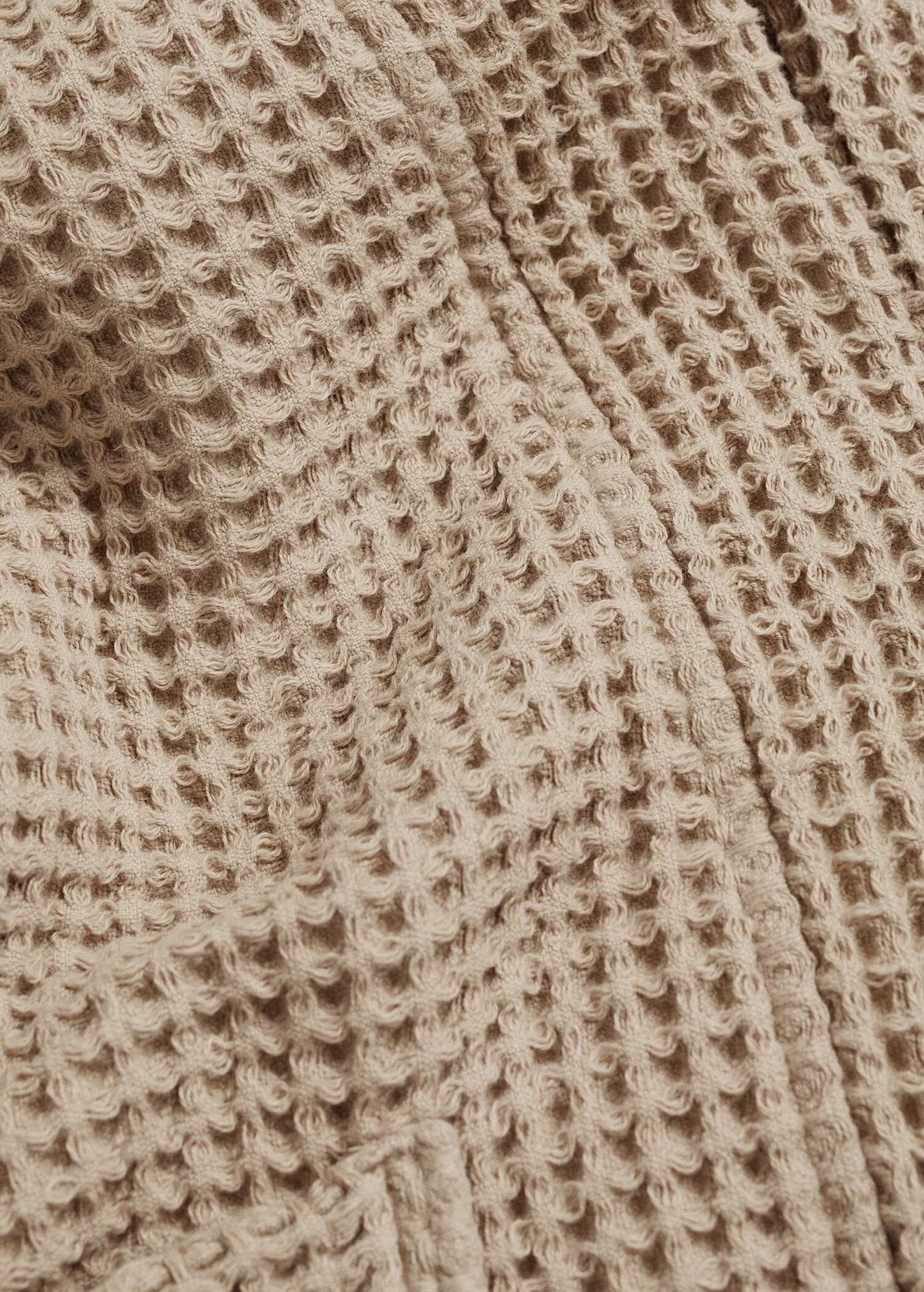 100% cotton waffle bathrobe - Details of the article 3