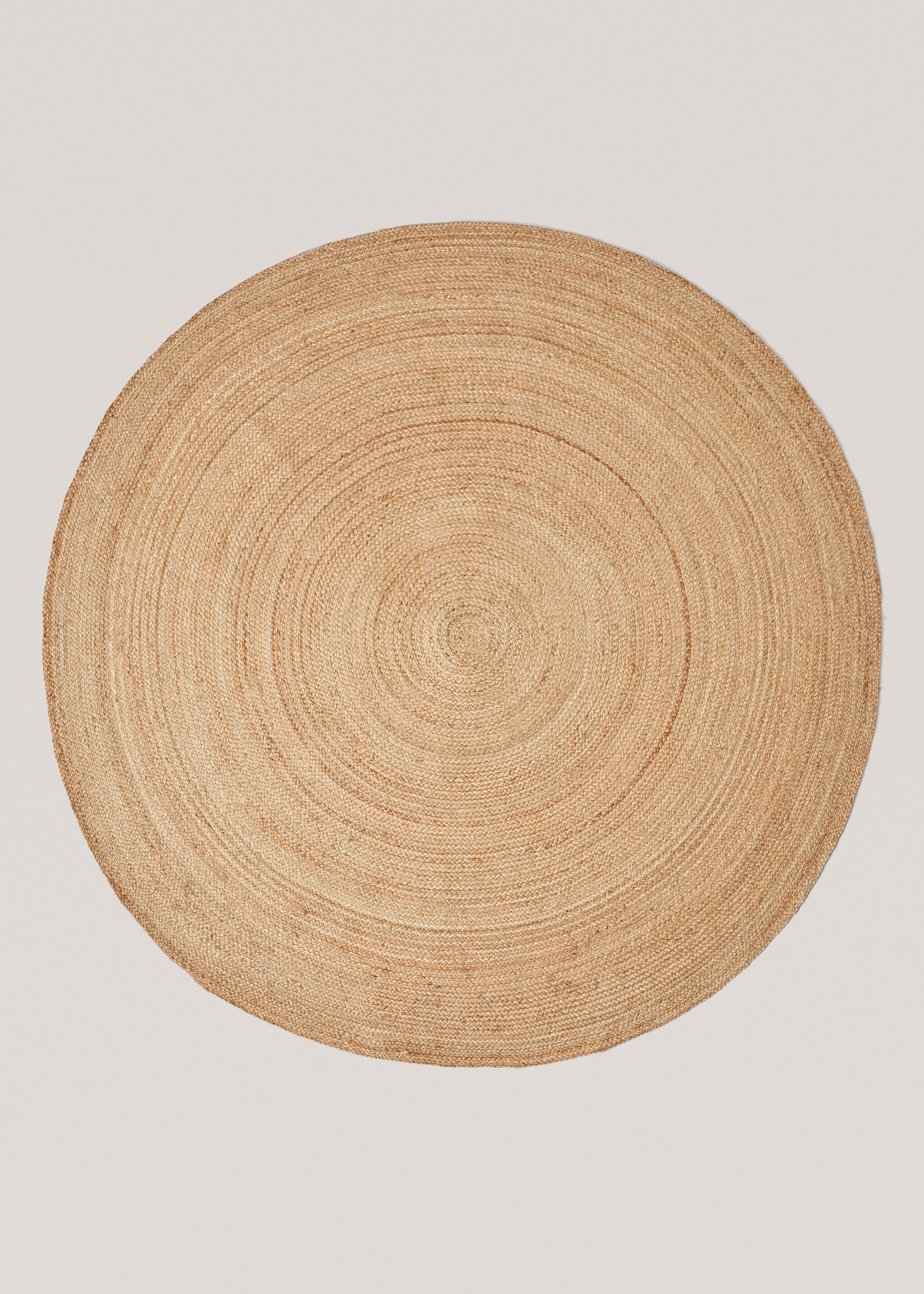 Large natural fibre round rug - Article without model, Beige. Ref: 77021009-00.