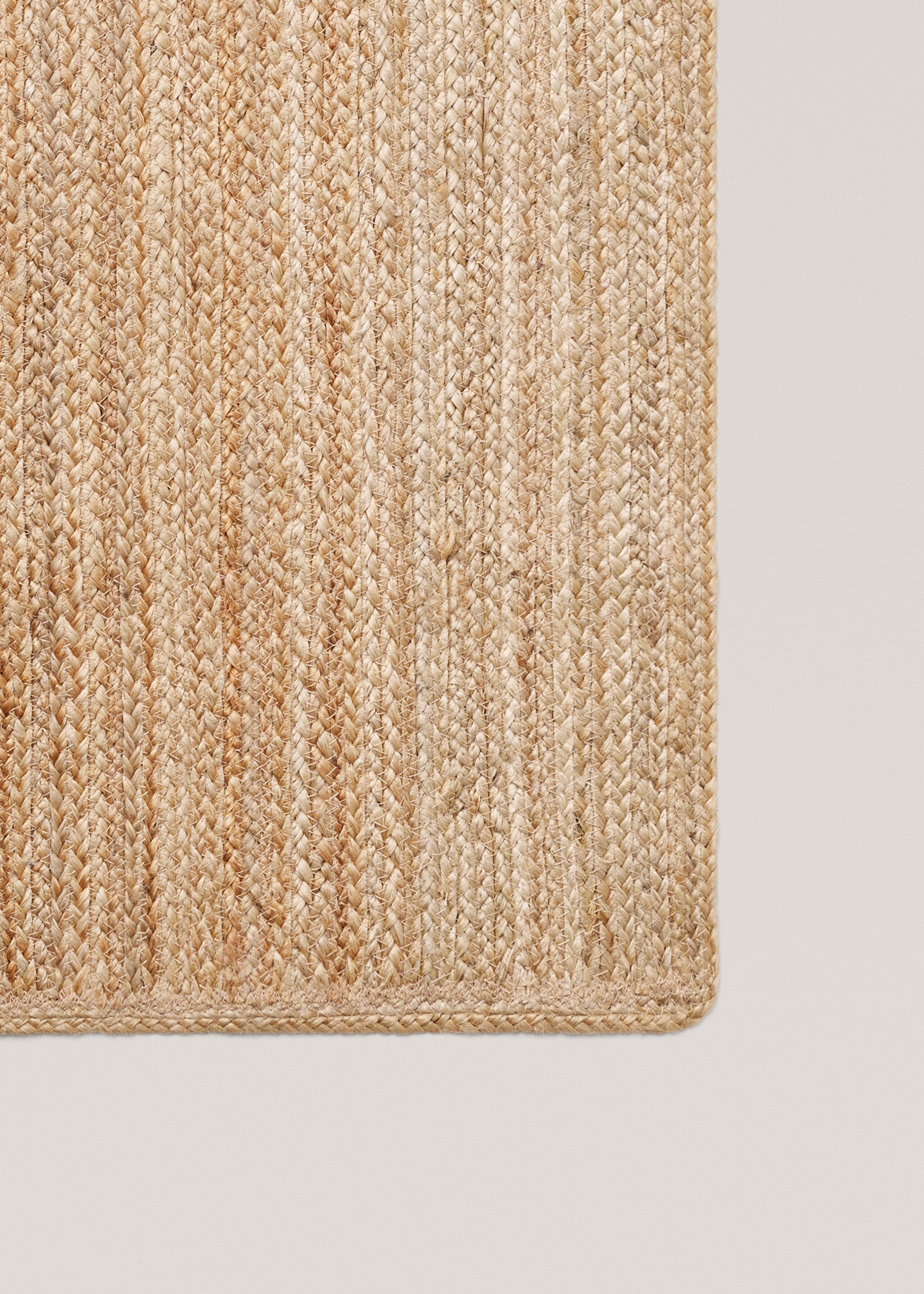 Medium natural fibre rectangular rug - Details of the article 3, Beige. Ref: 77021010-00.
