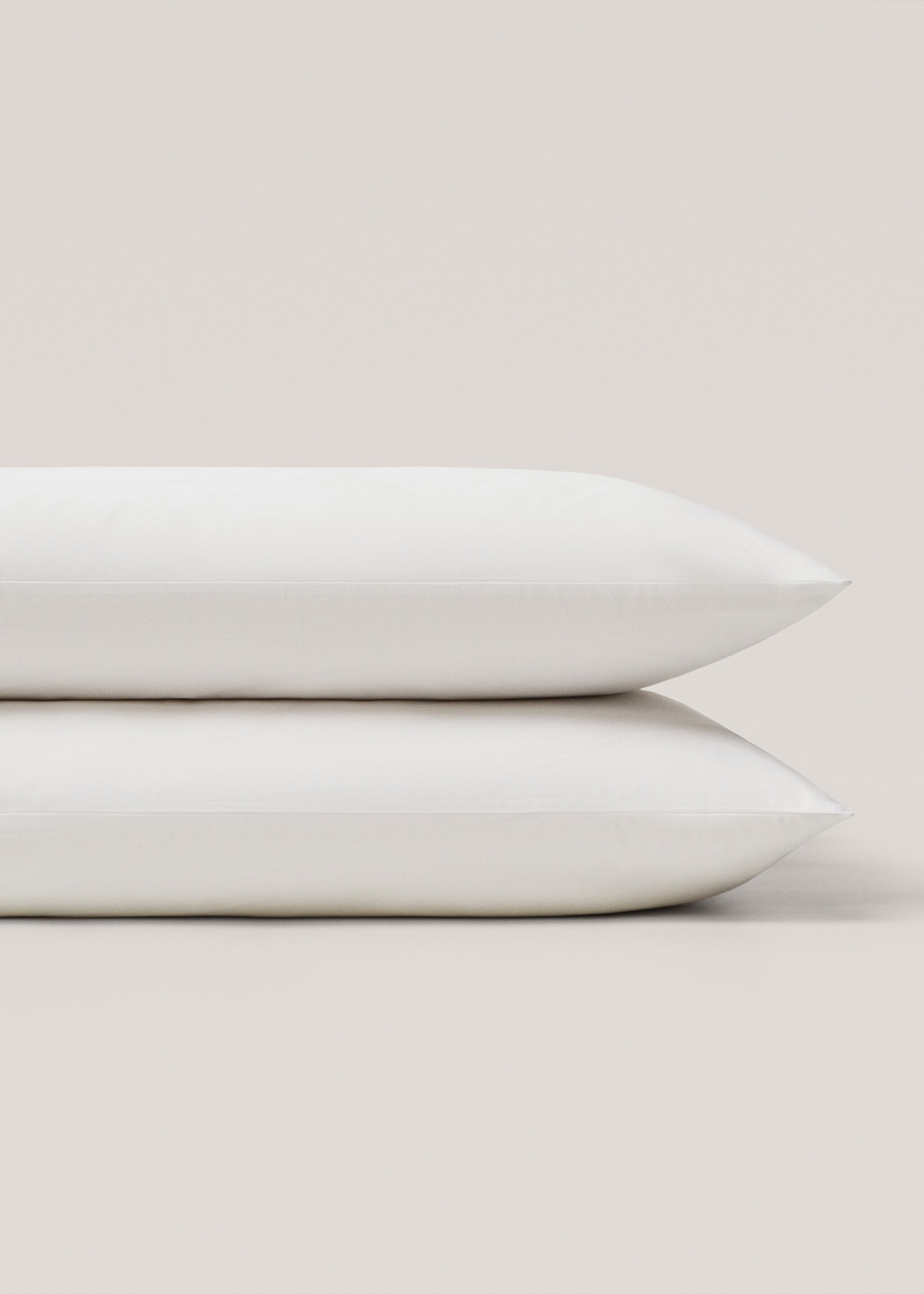 Povlak na polštář perkálová bavlna 50 x 75 cm - Detail zboží 1, Bílá. Ref: 77021016-00.