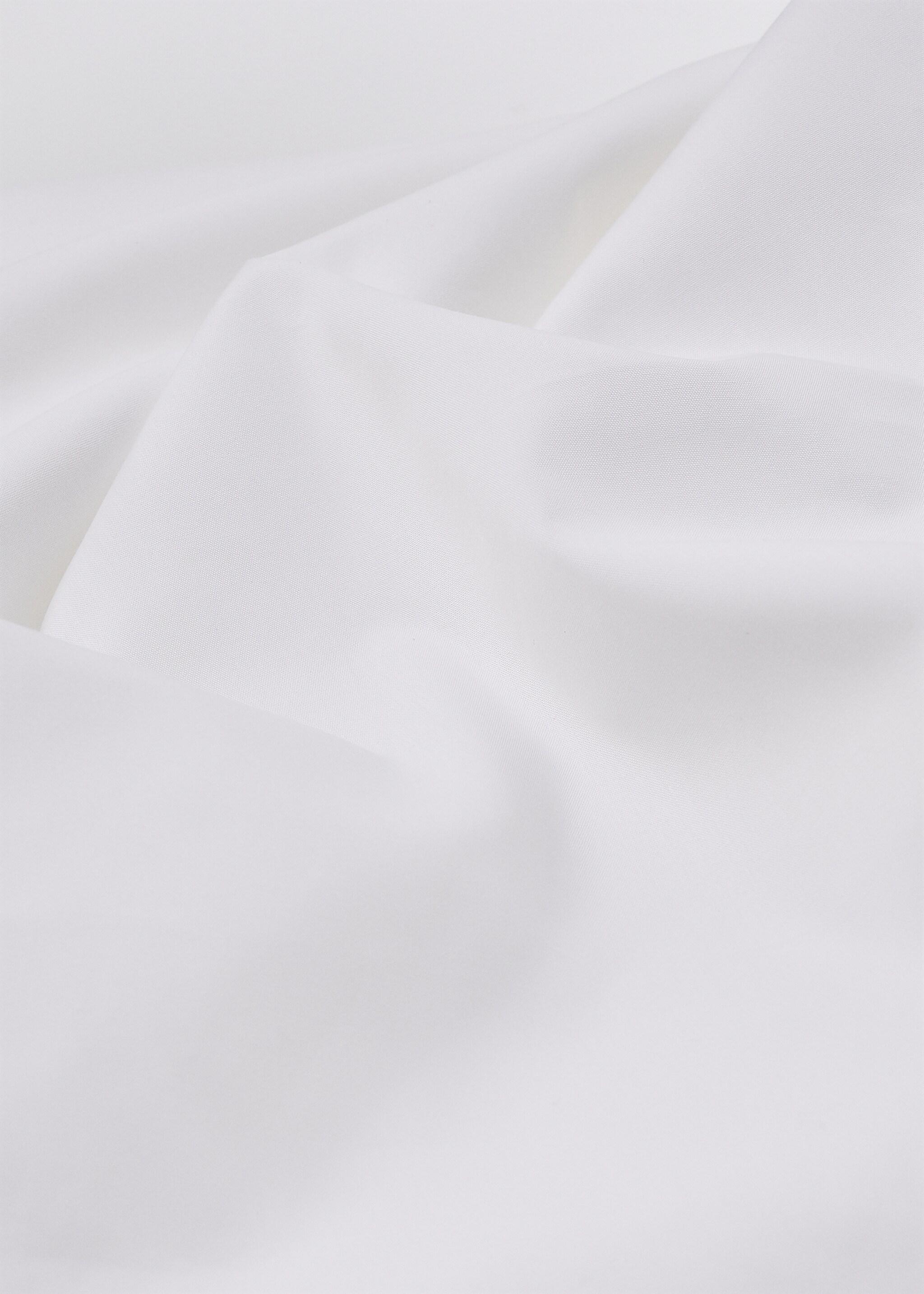 Cotton top sheet for queen bed - Details of the article 6, White. Ref: 77021017-00.