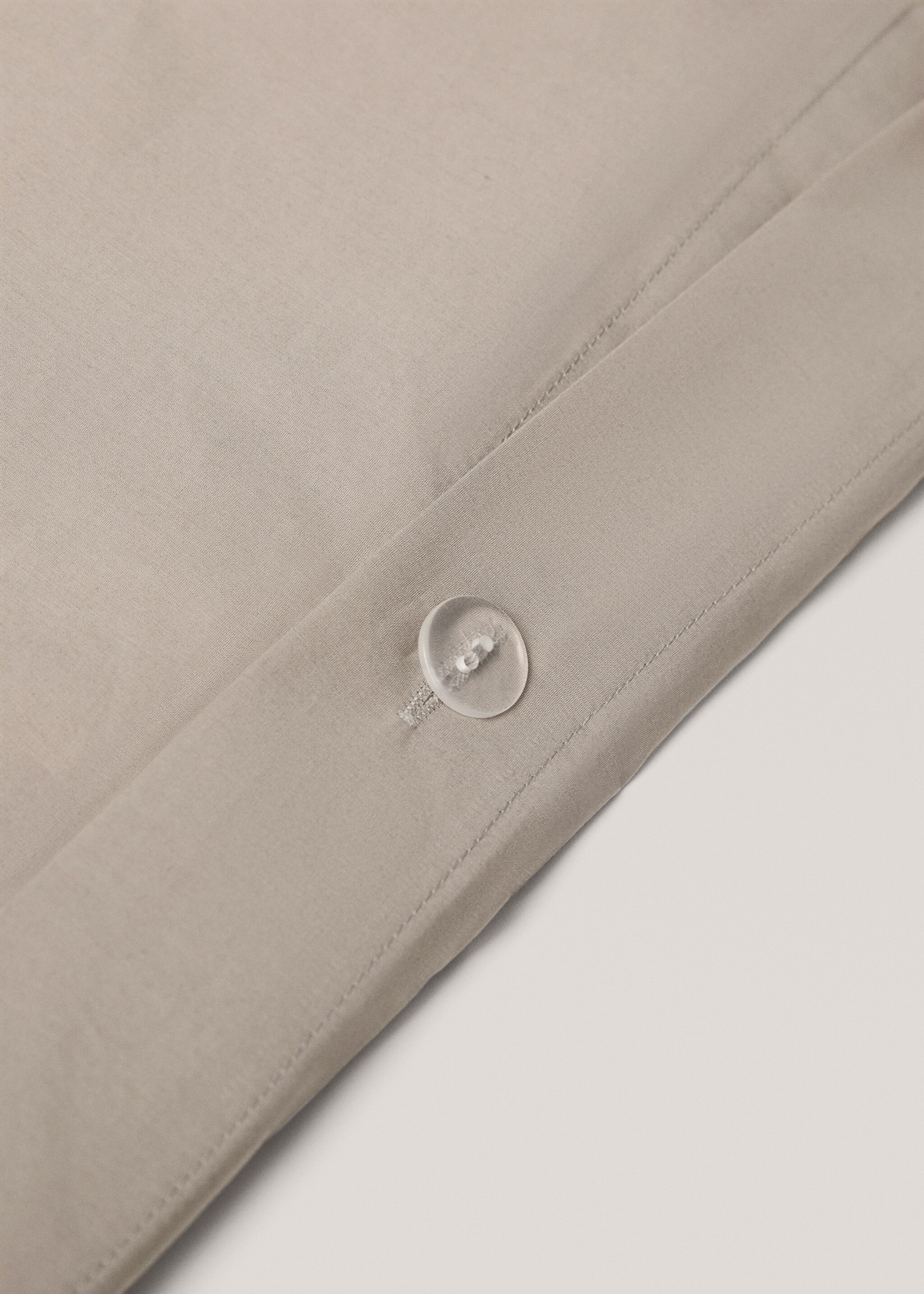 300 thread count cotton duvet cover for Single bed - Details of the article 2, Medium Grey. Ref: 77021026-00.