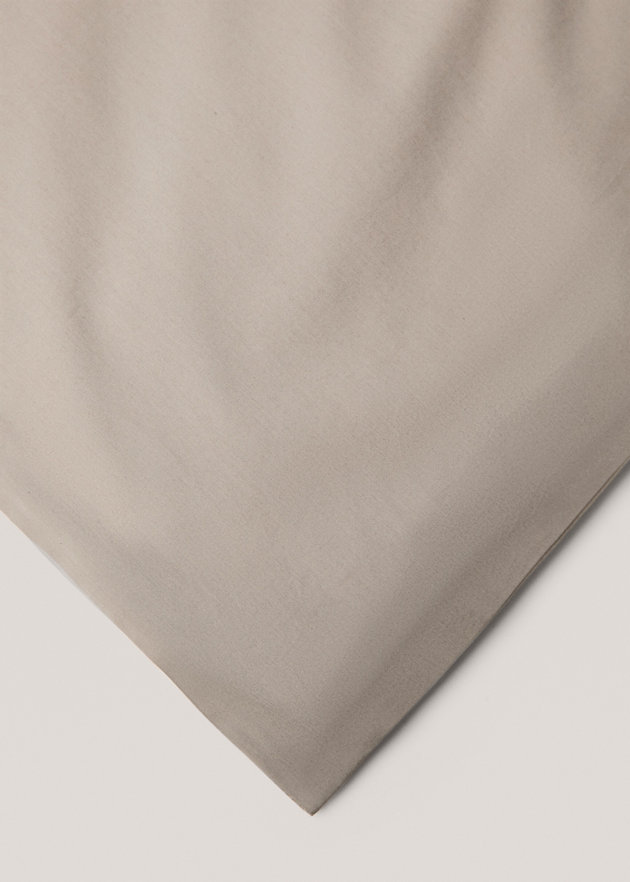 300 thread count cotton duvet cover for Single bed - Details of the article 3, Medium Grey. Ref: 77021026-00.