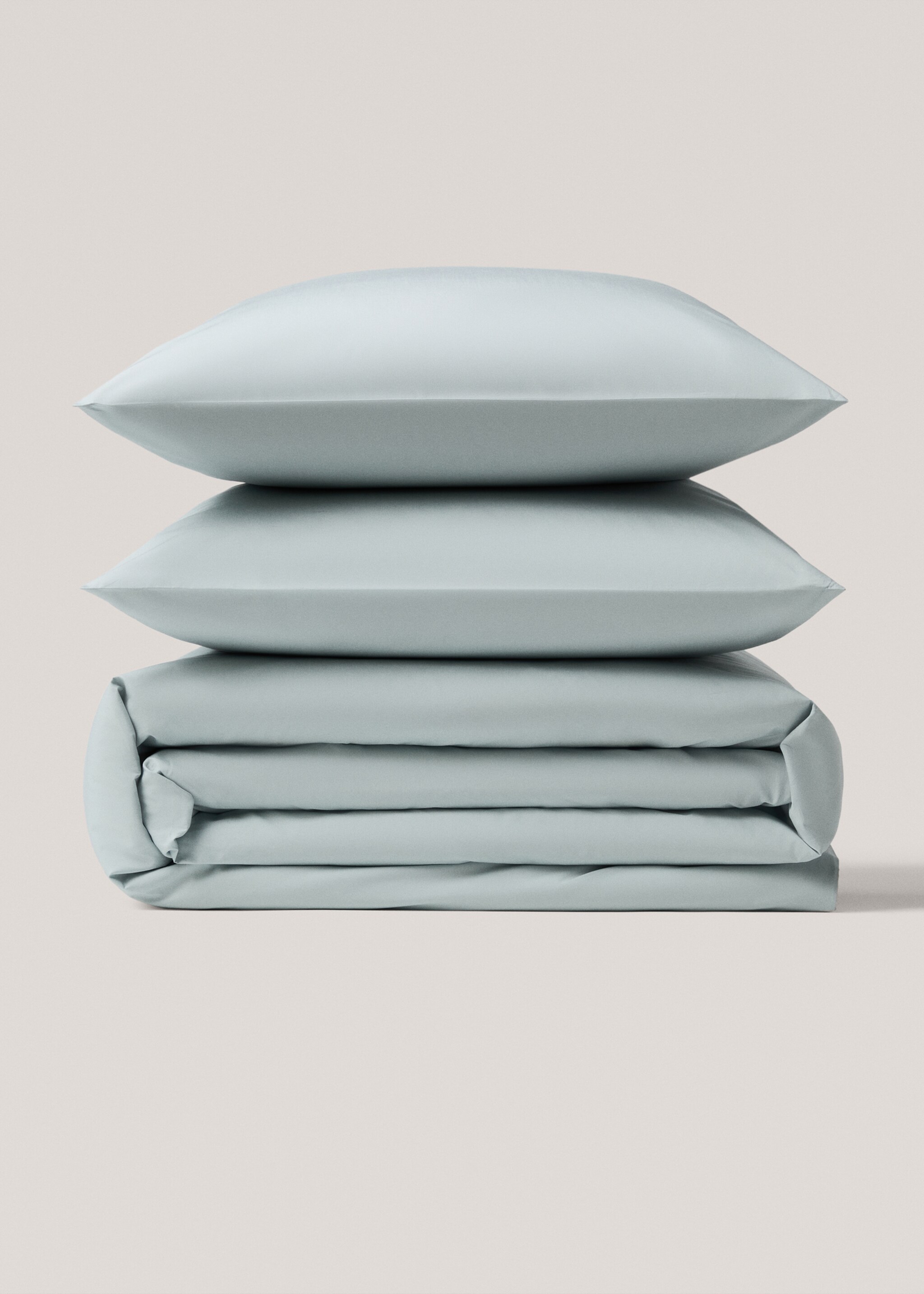 300 thread count cotton duvet cover for Queen bed - Article without model, Aqua Green. Ref: 77021029-00.