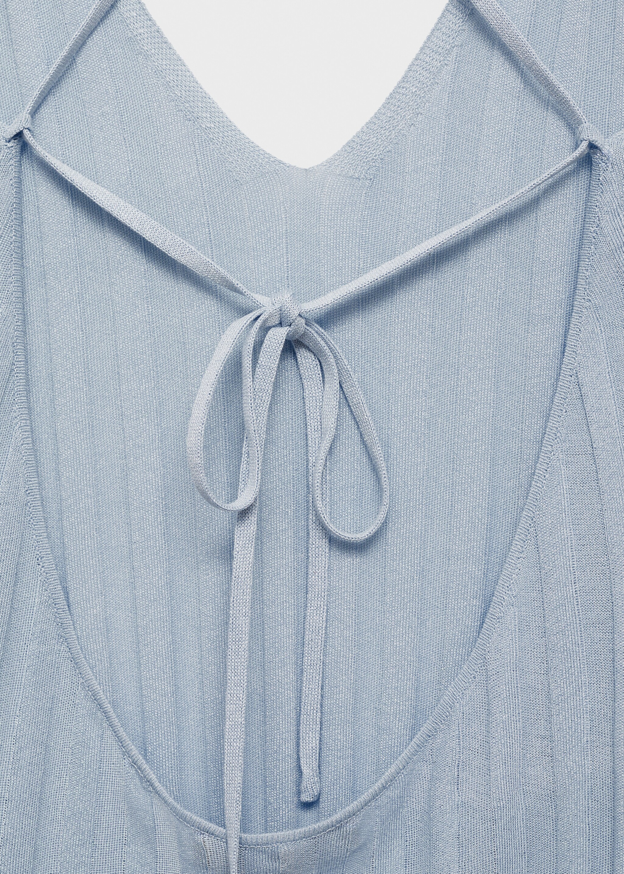 Open-back short dress - Details of the article 0, Blue. Ref: 77021506-00.